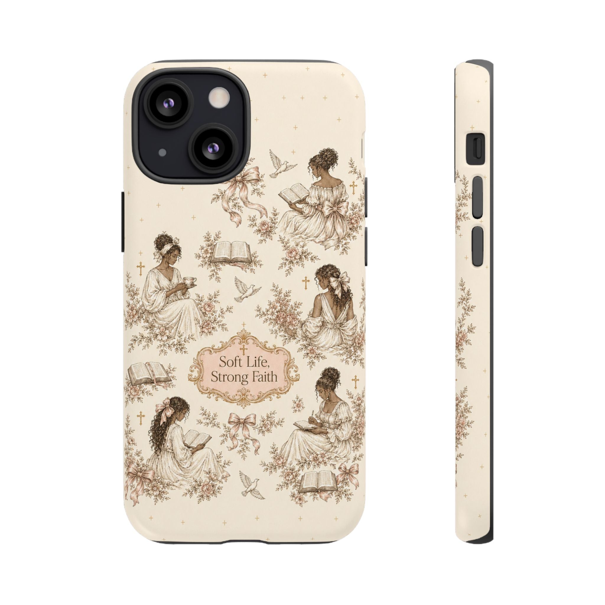 Soft Life, Strong Faith Vintage Christian Phone Case
