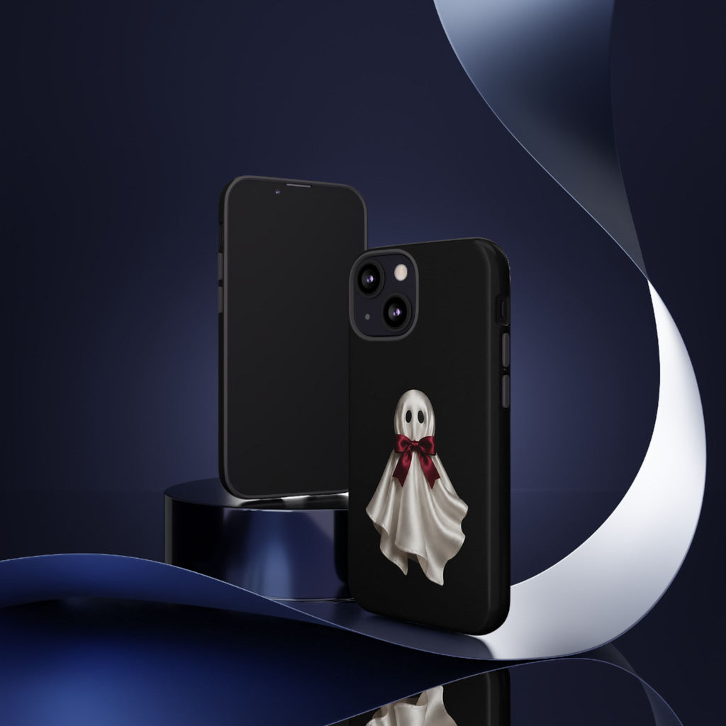 Burgundy Bow Ghost Spooky Phone Case