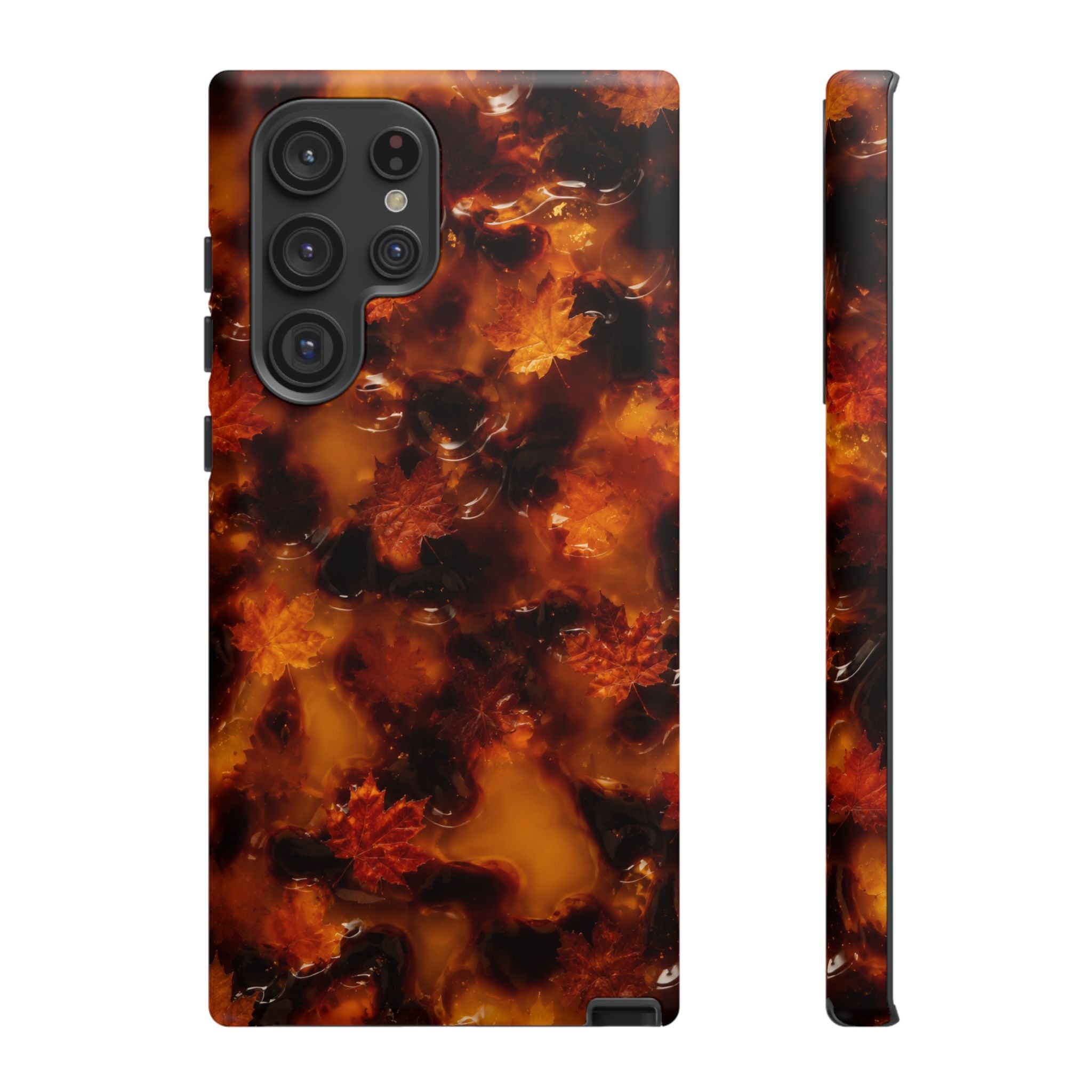 Amber Autumn Maple Leaf Phone Case