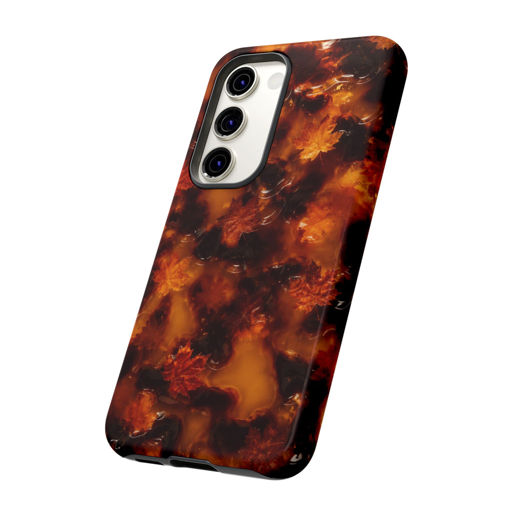 Amber Autumn Maple Leaf Phone Case