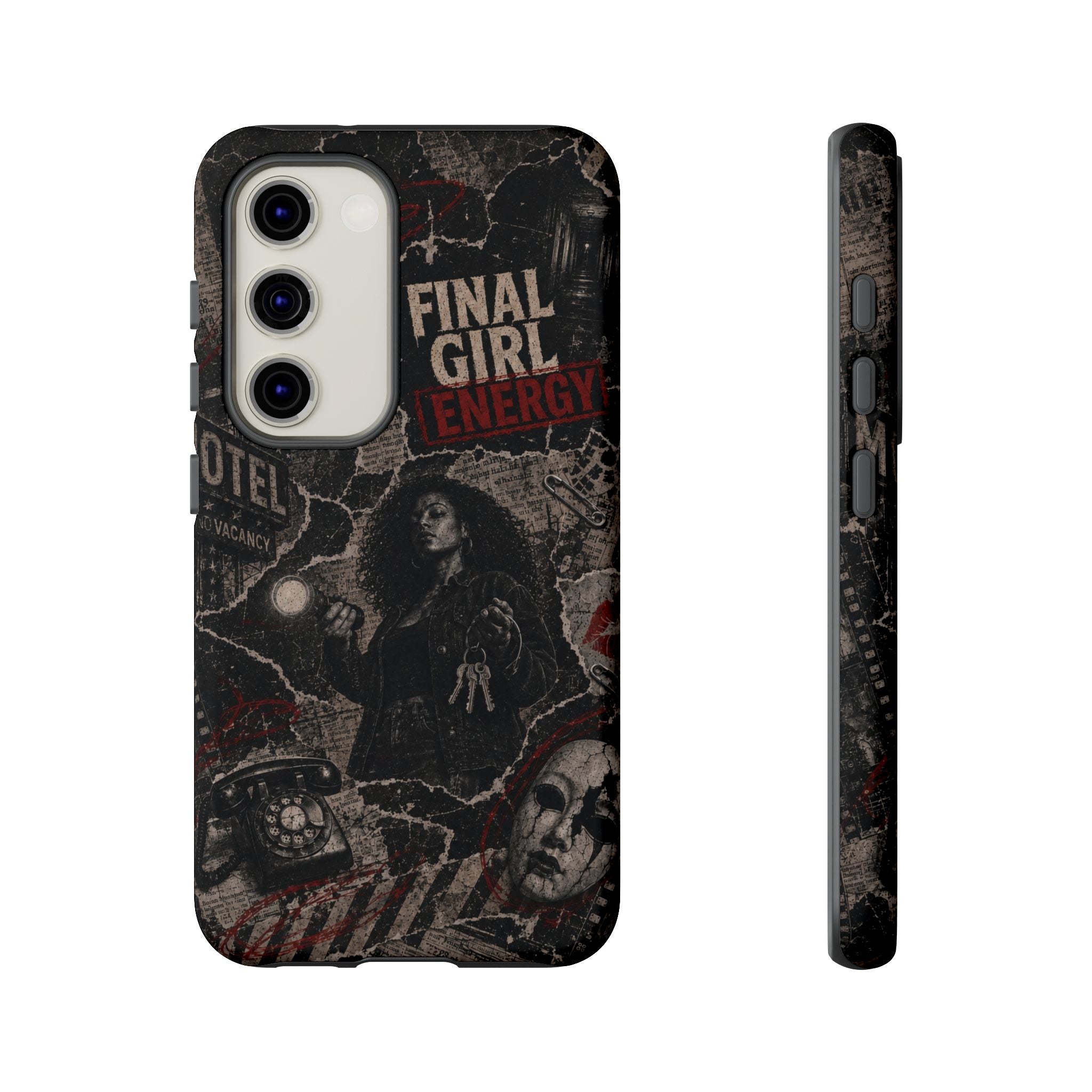 Final Girl Energy Horror Collage Phone Case