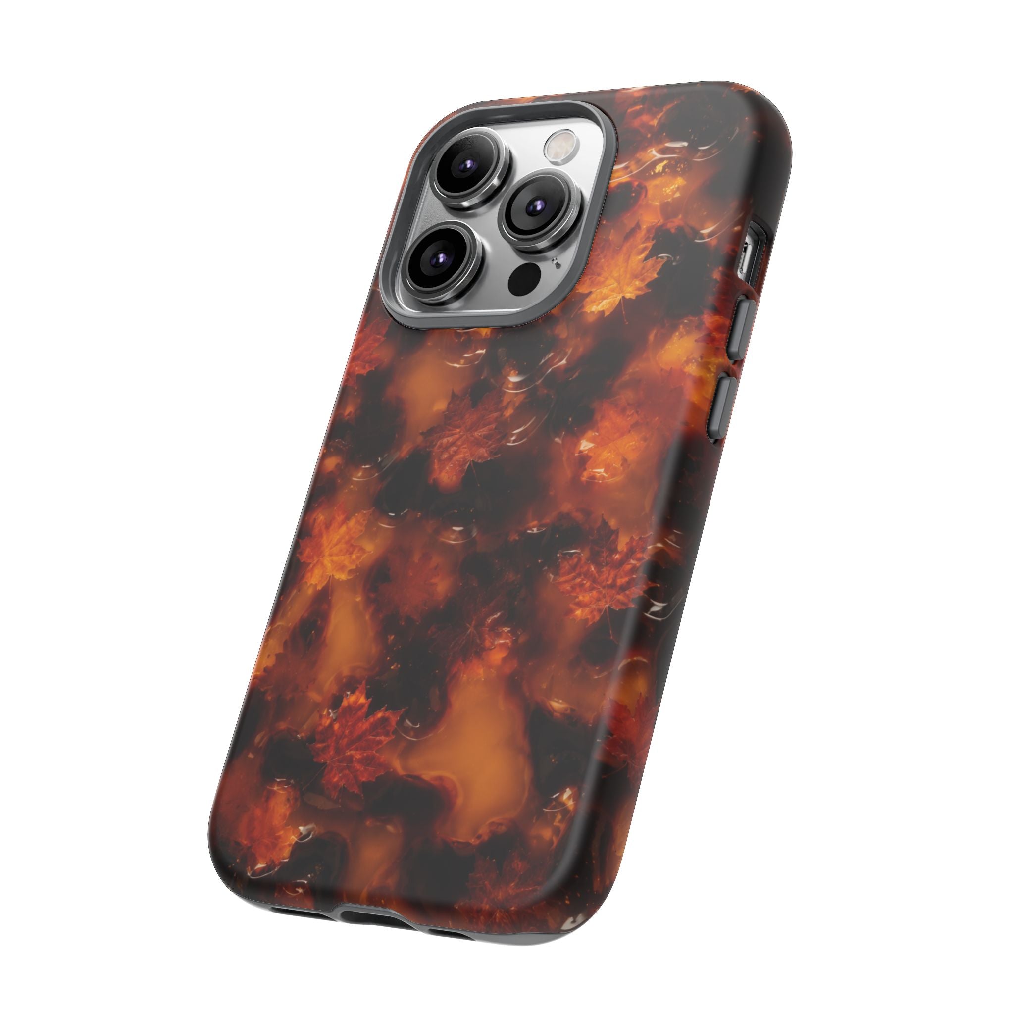Amber Autumn Maple Leaf Phone Case