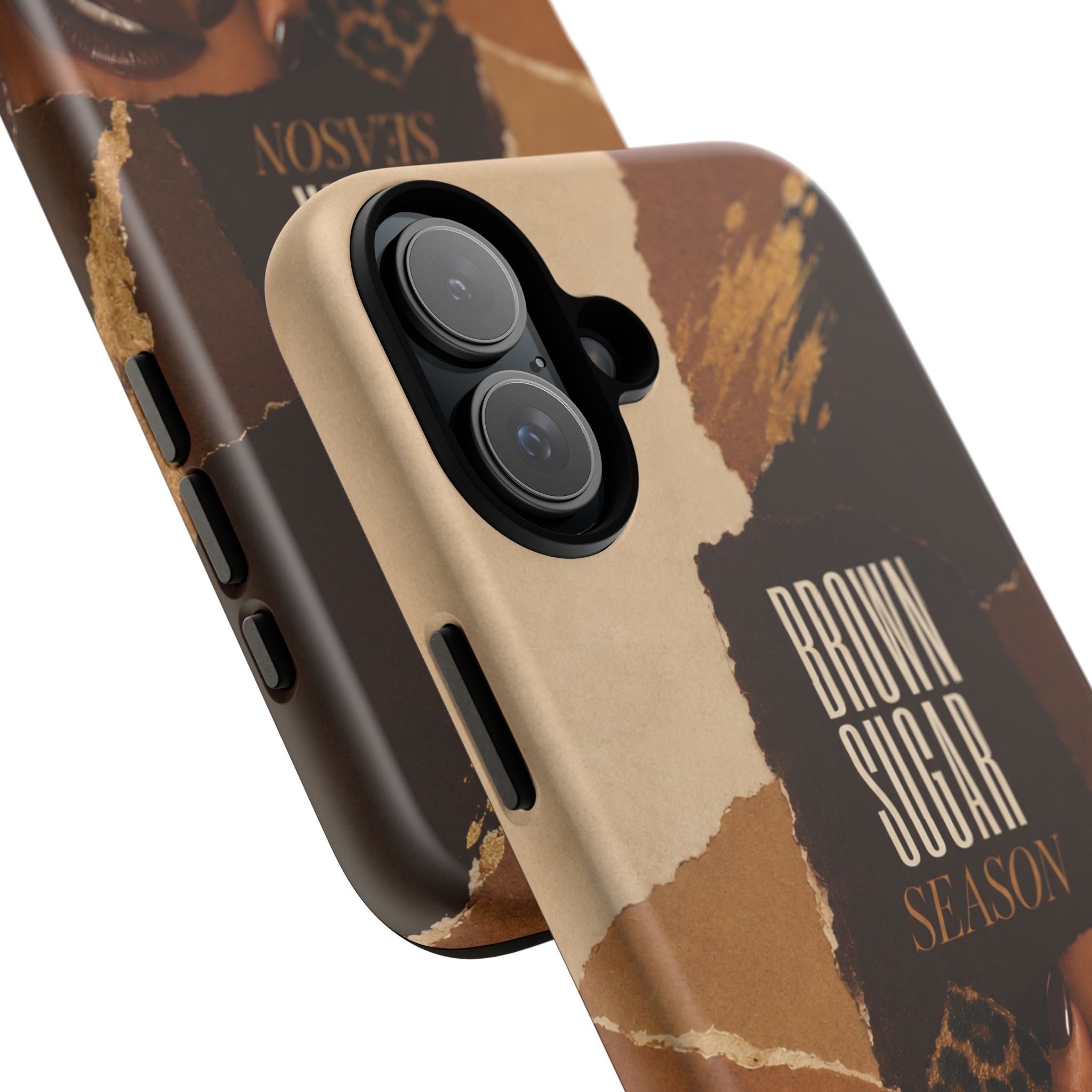 Brown Sugar Season Leopard Collage Phone Case