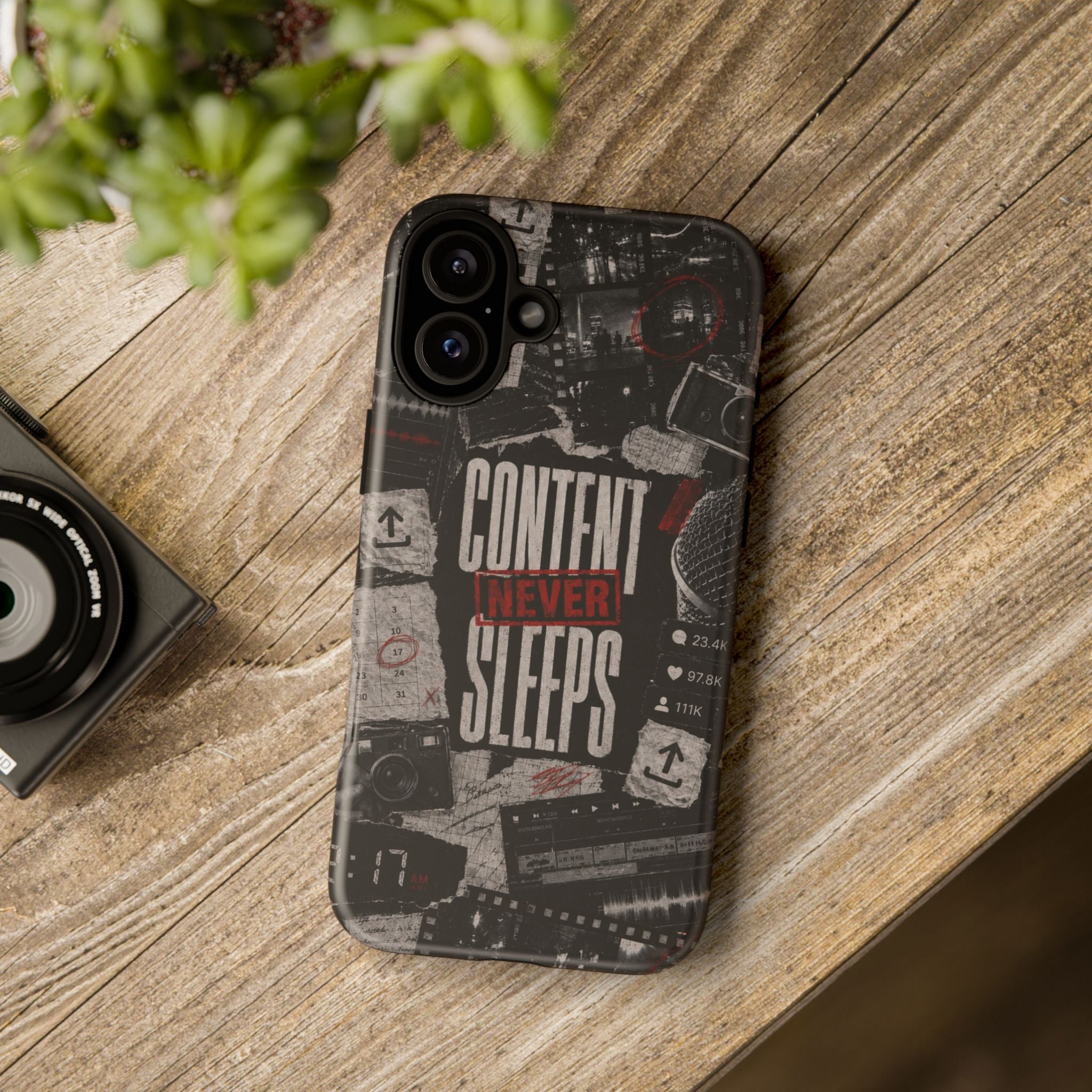 Content Never Sleeps Creator Phone Case