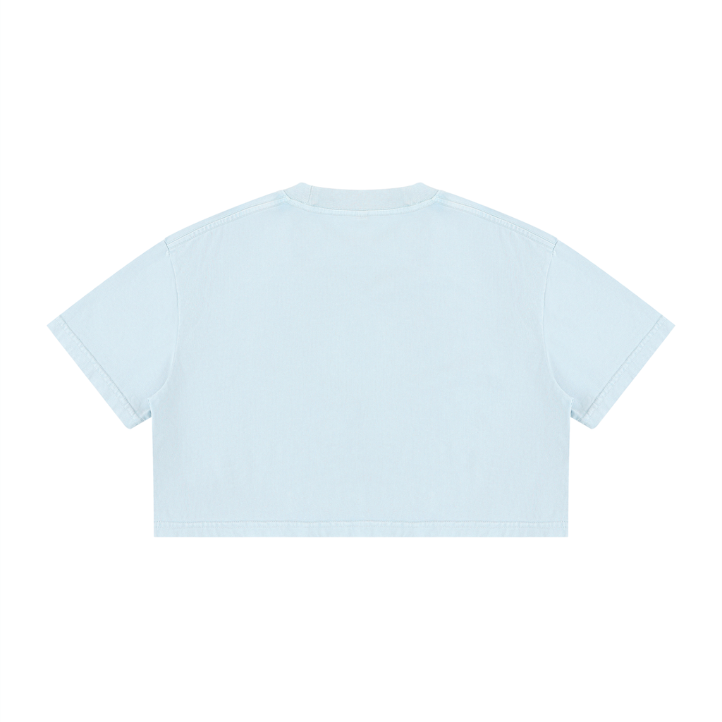 The Luxuri Girl Mineral Wash Cotton Crop T-Shirt