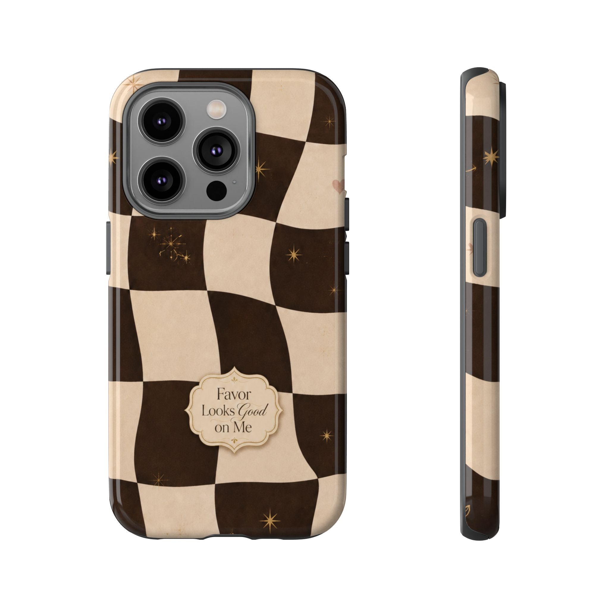 Favor Looks Good on Me Vintage Checkerboard Phone Case