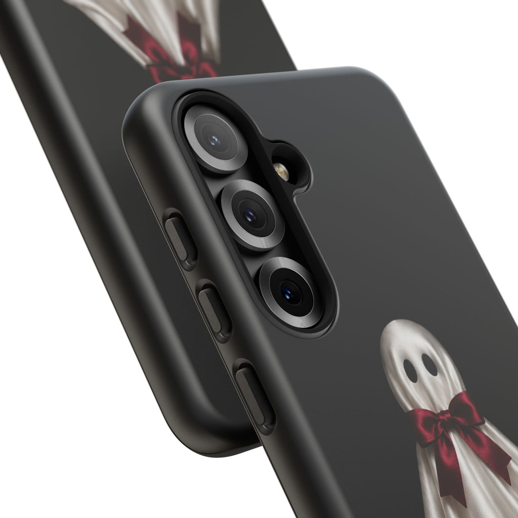 Burgundy Bow Ghost Spooky Phone Case
