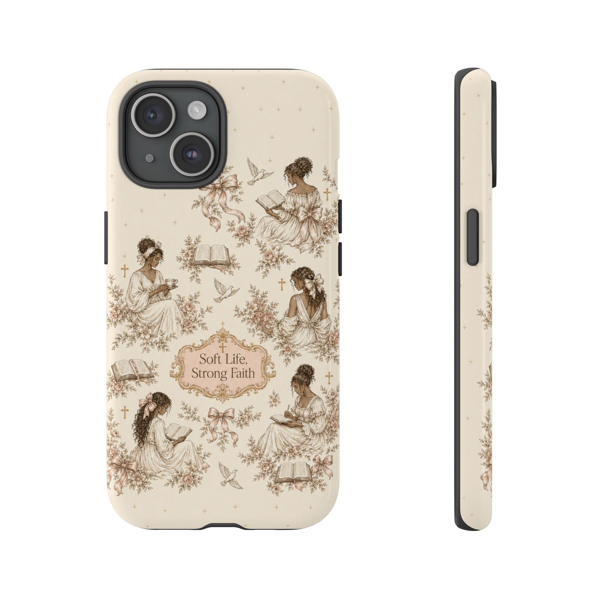 Soft Life, Strong Faith Vintage Christian Phone Case