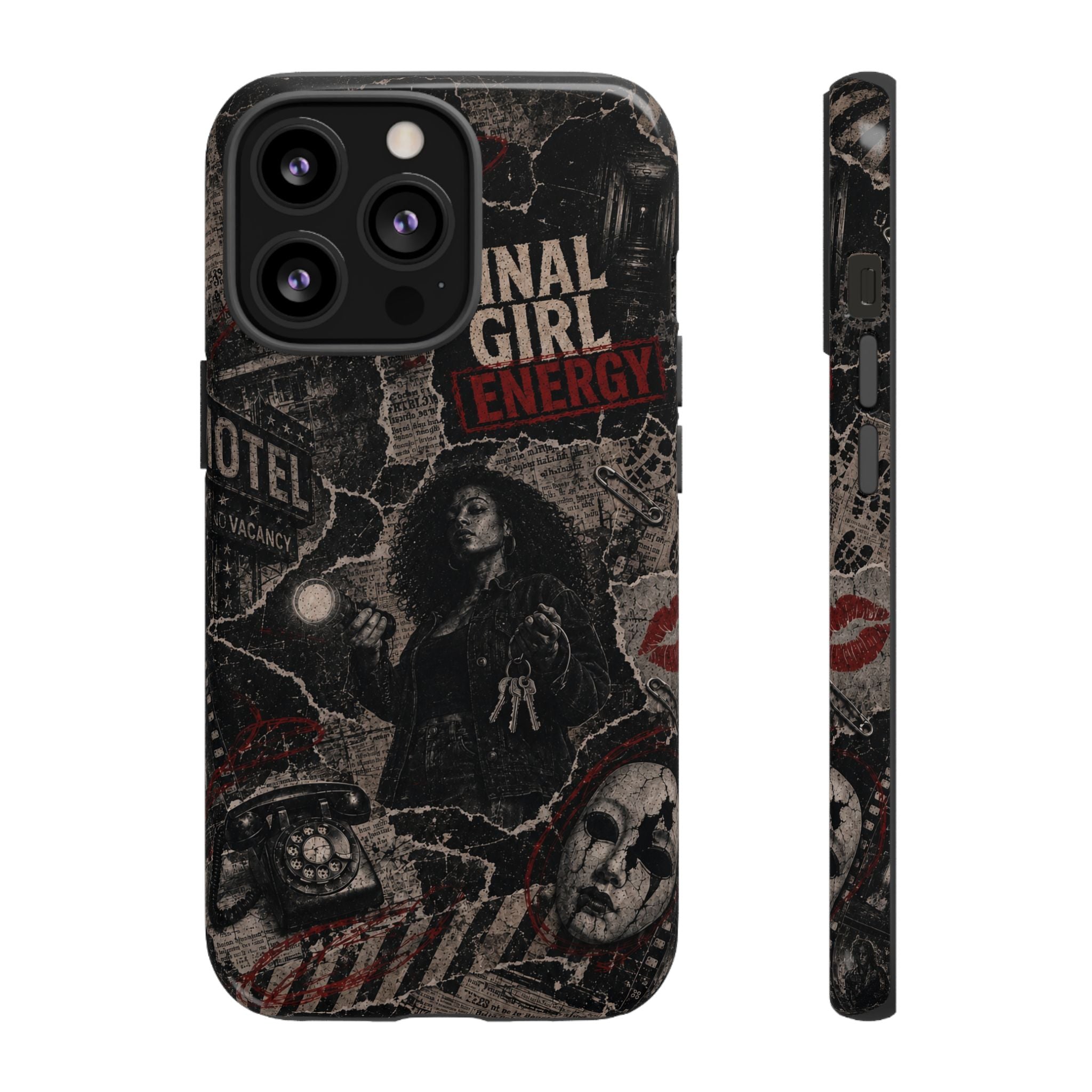 Final Girl Energy Horror Collage Phone Case