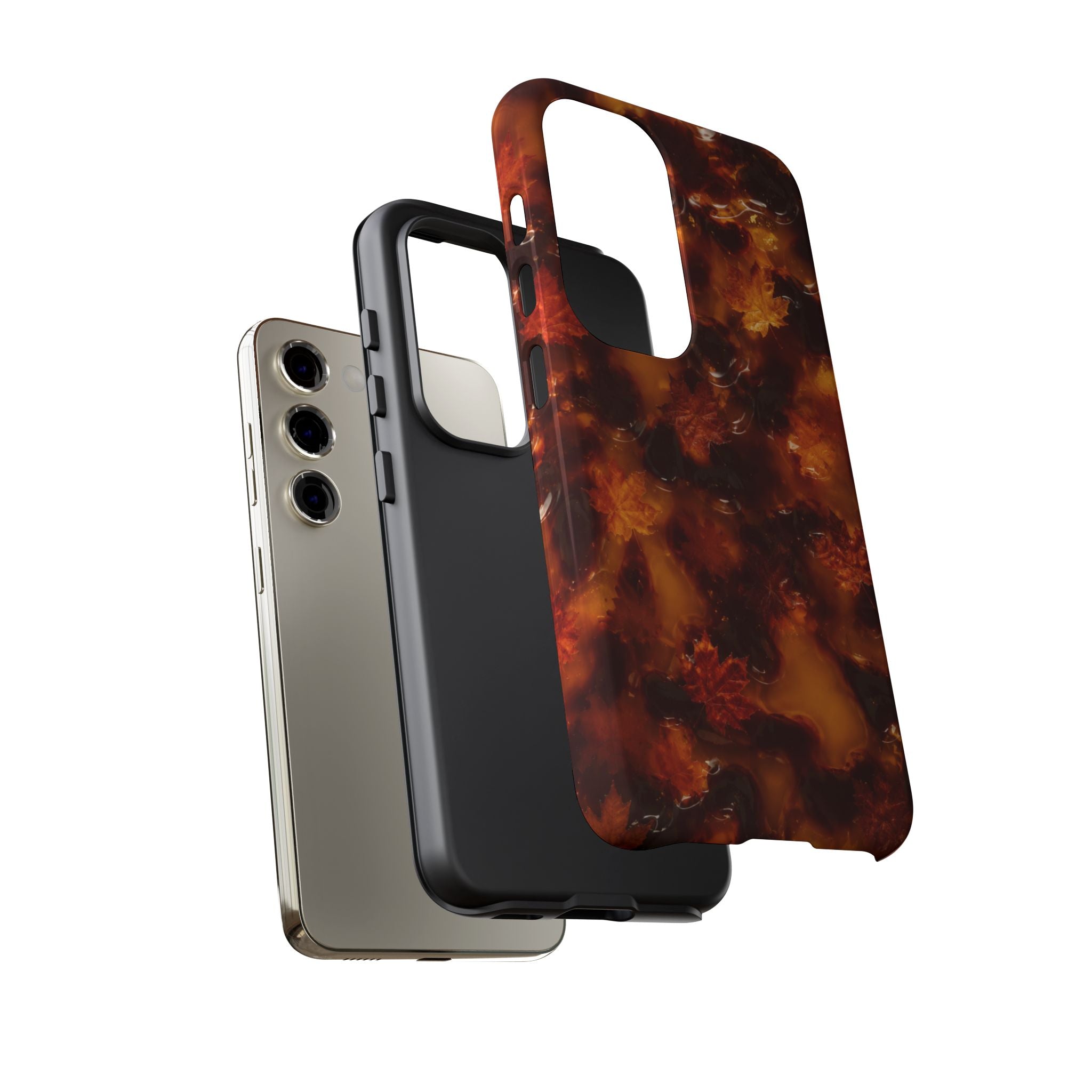 Amber Autumn Maple Leaf Phone Case