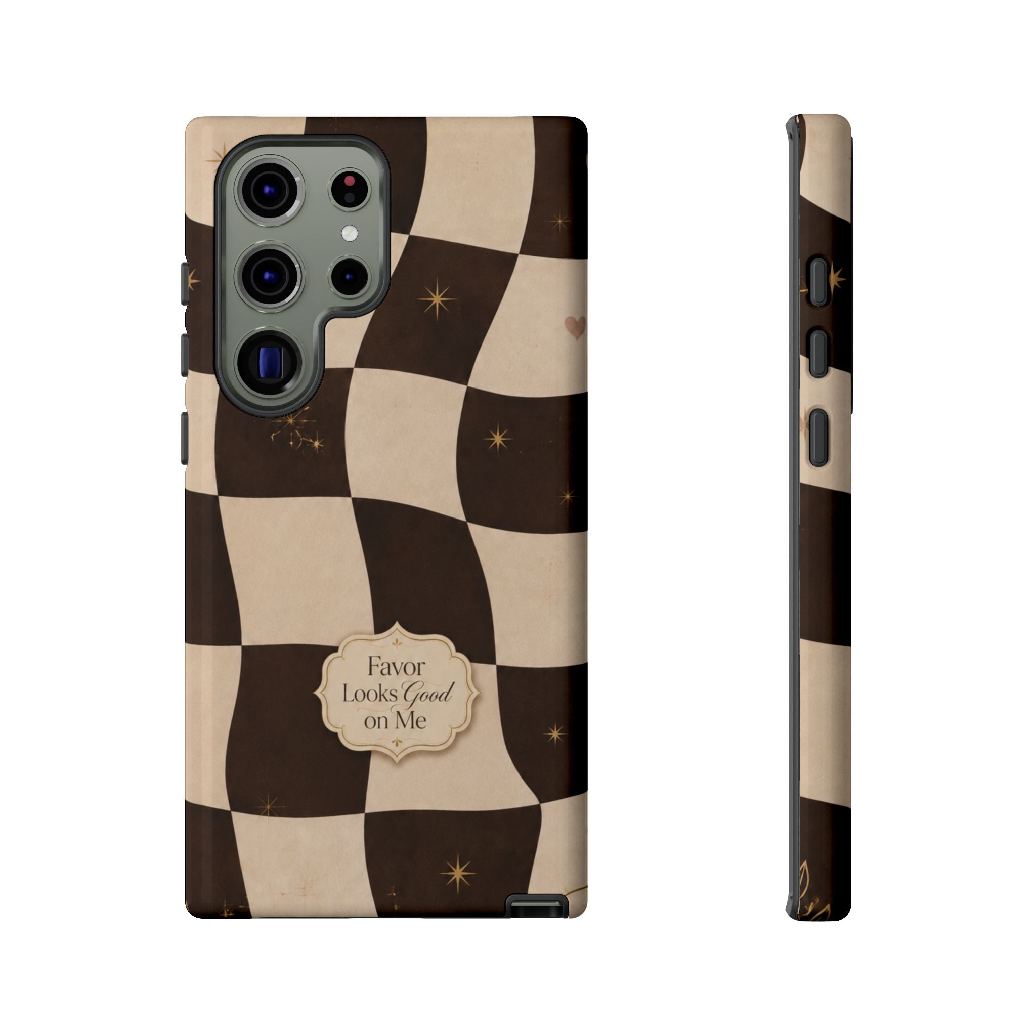 Favor Looks Good on Me Vintage Checkerboard Phone Case