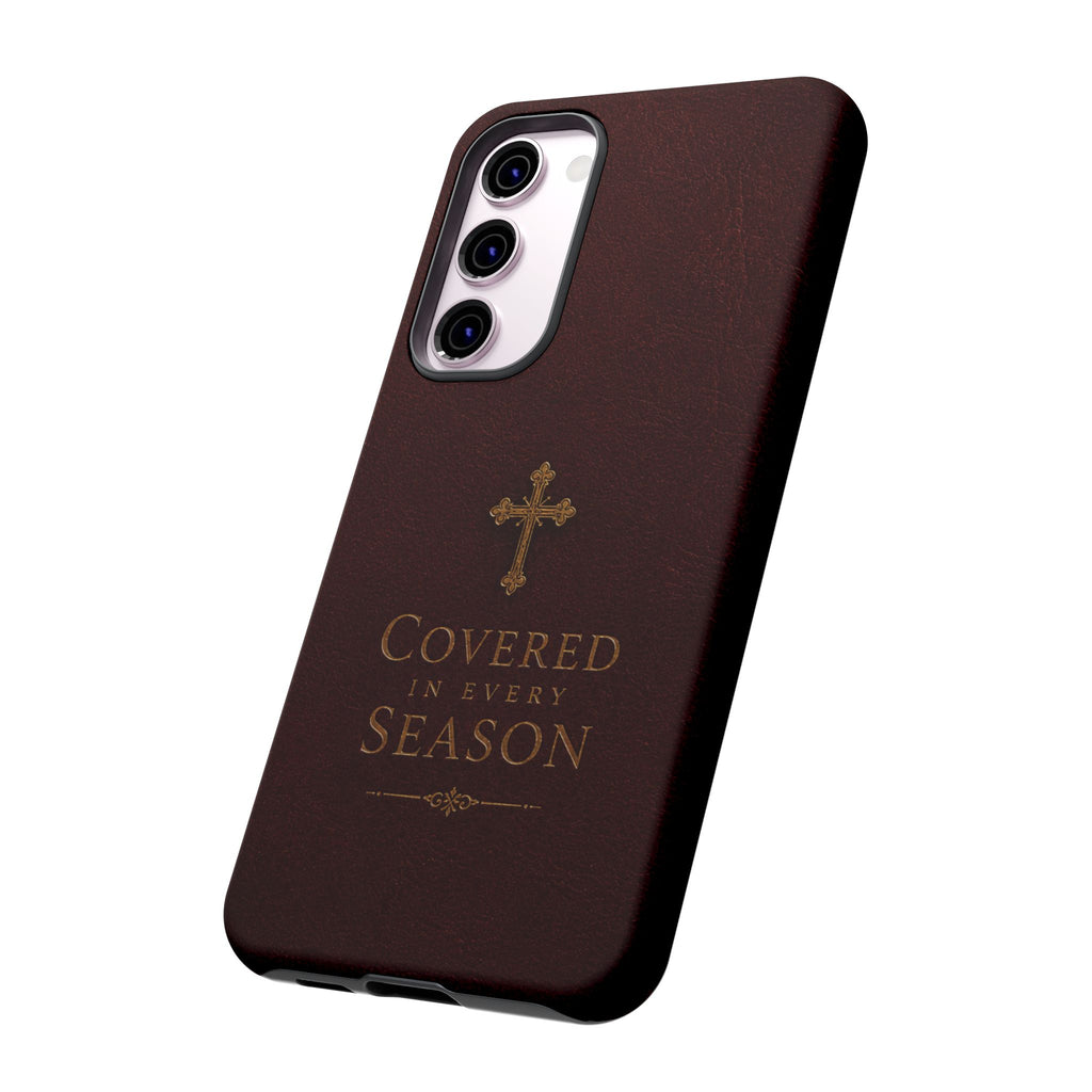 Covered in Every Season Christian Cross Phone Case