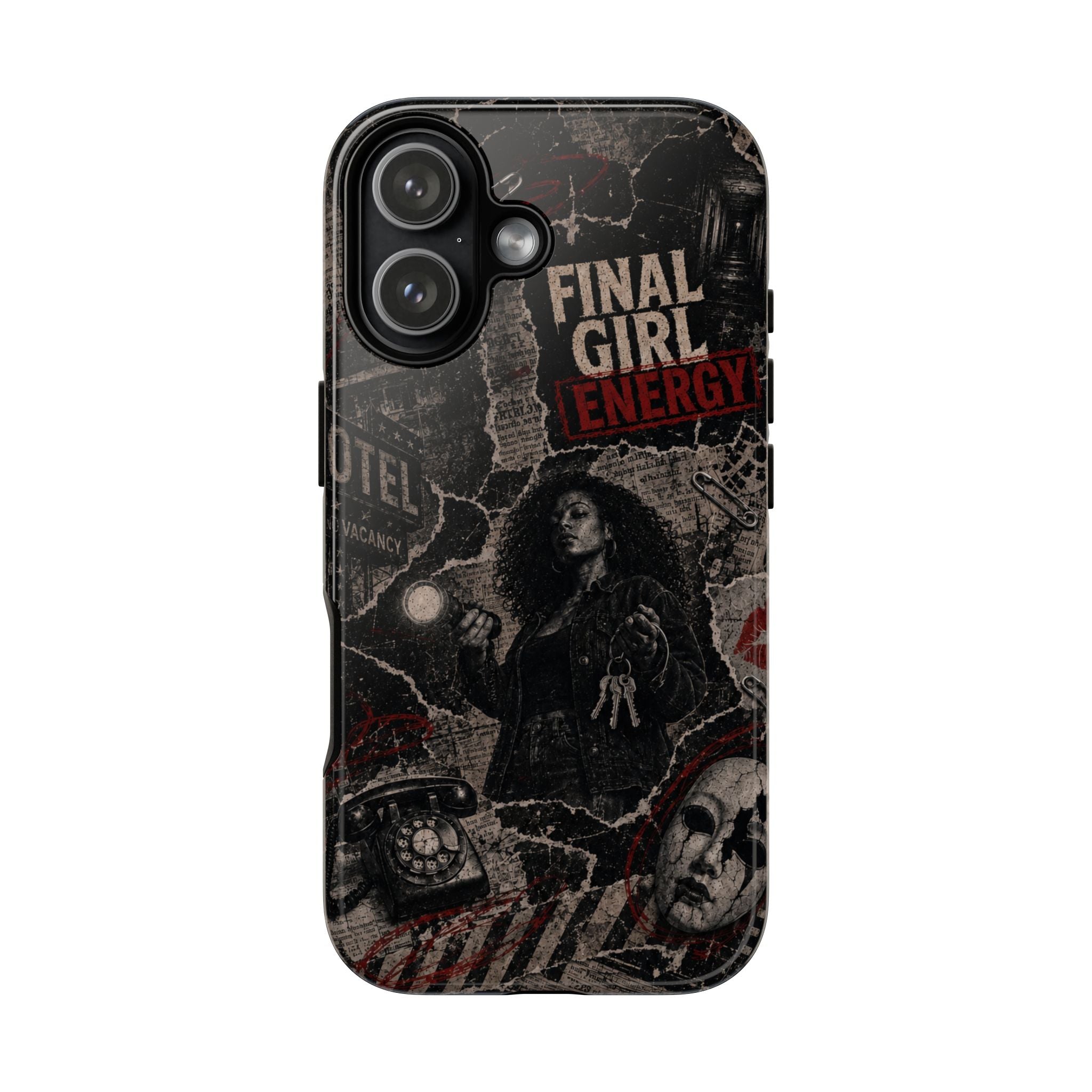 Final Girl Energy Horror Collage Phone Case