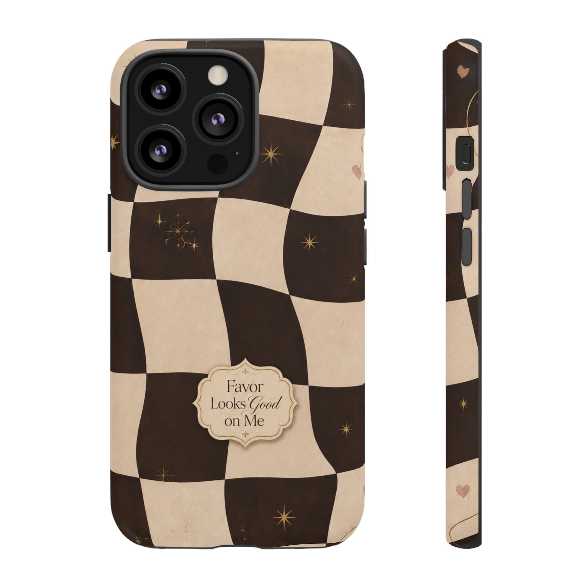 Favor Looks Good on Me Vintage Checkerboard Phone Case
