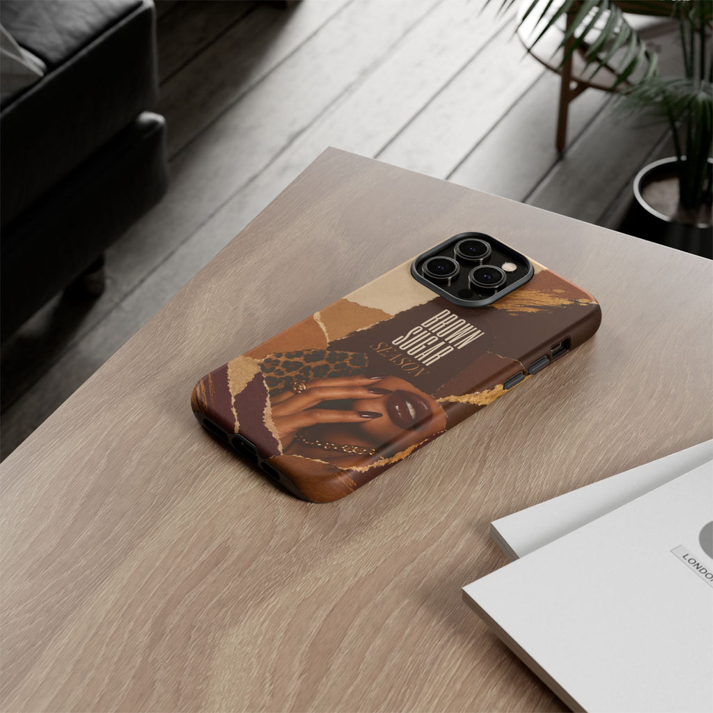 Brown Sugar Season Leopard Collage Phone Case