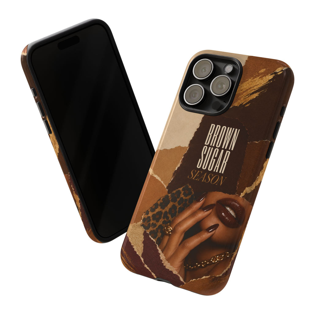 Brown Sugar Season Leopard Collage Phone Case