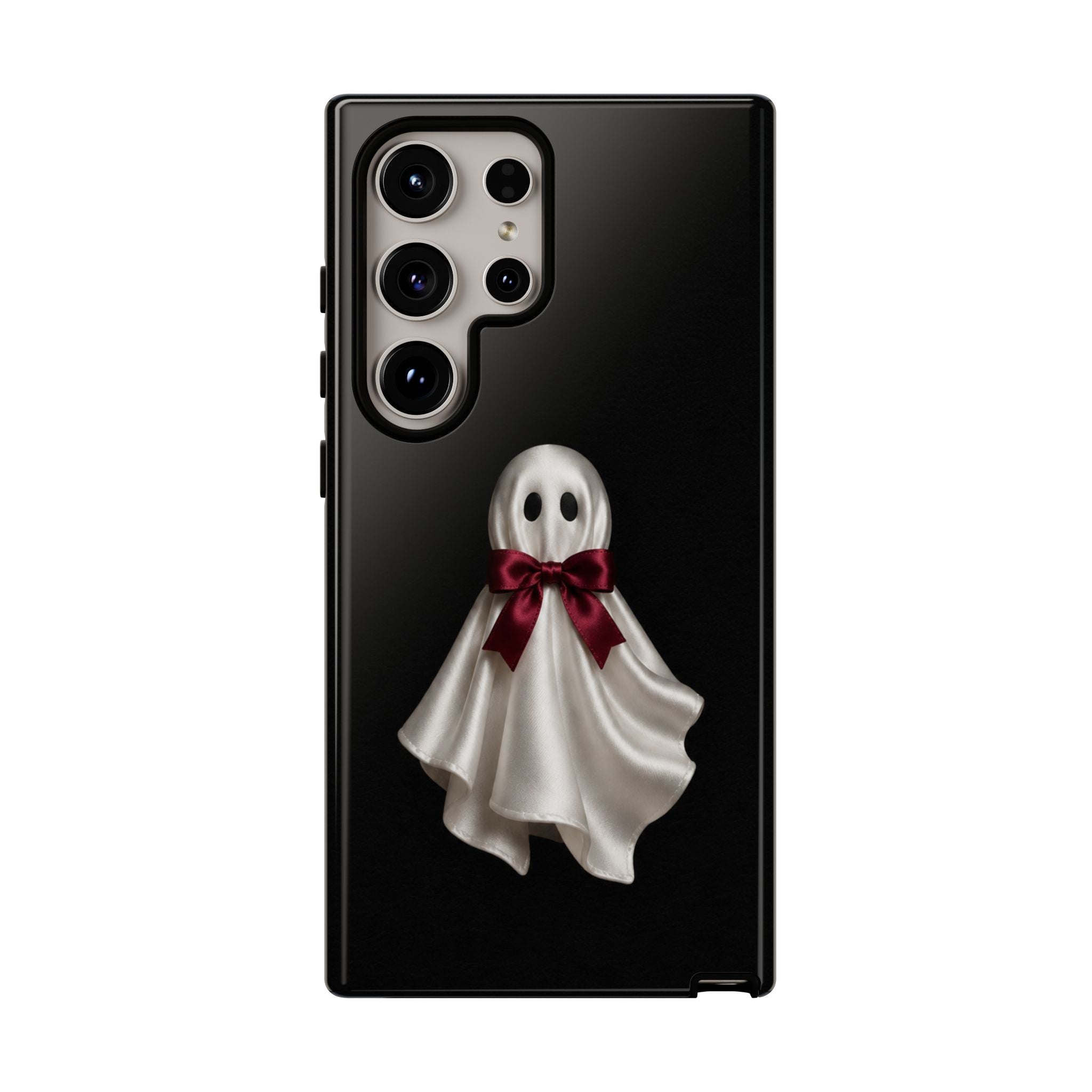Burgundy Bow Ghost Spooky Phone Case