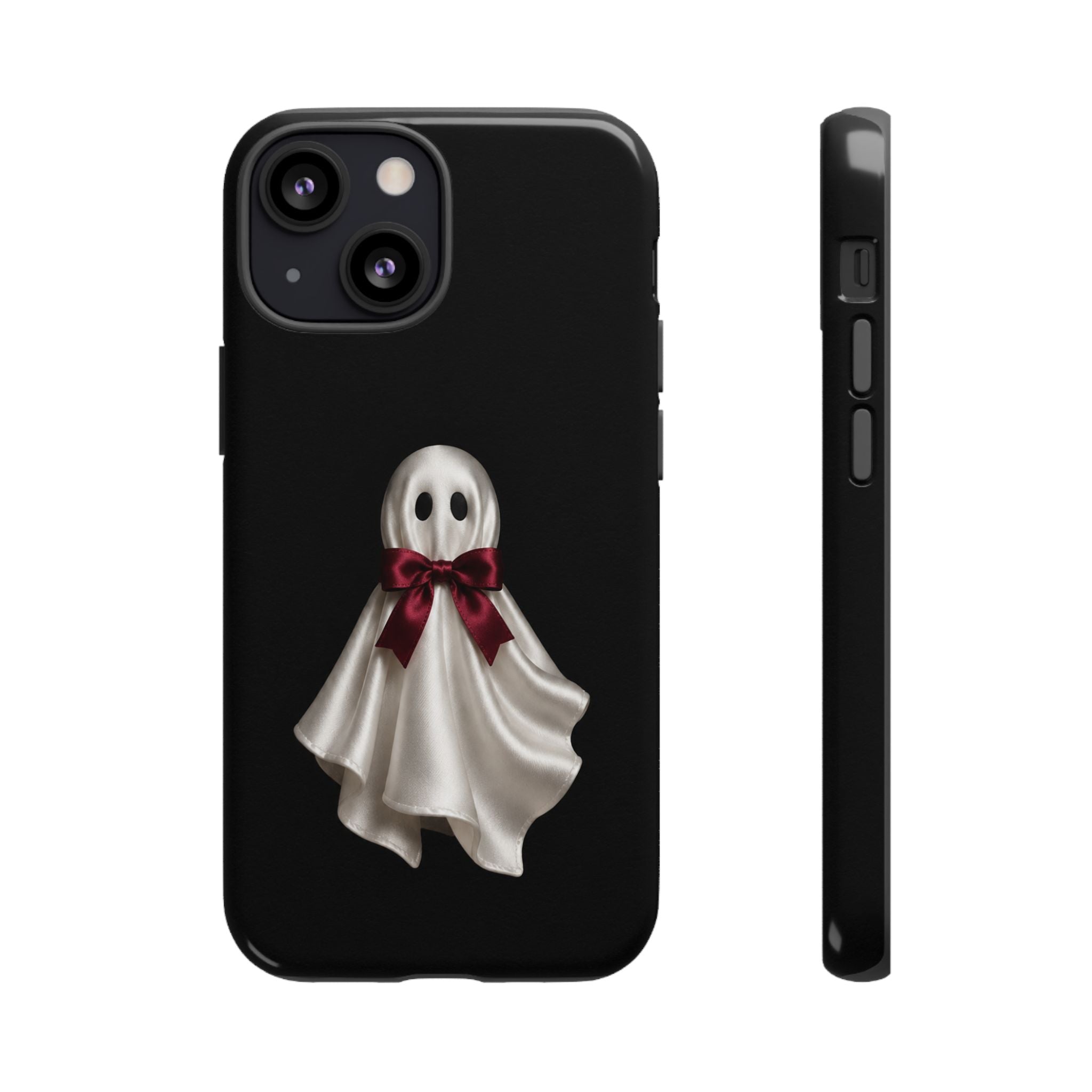 Burgundy Bow Ghost Spooky Phone Case