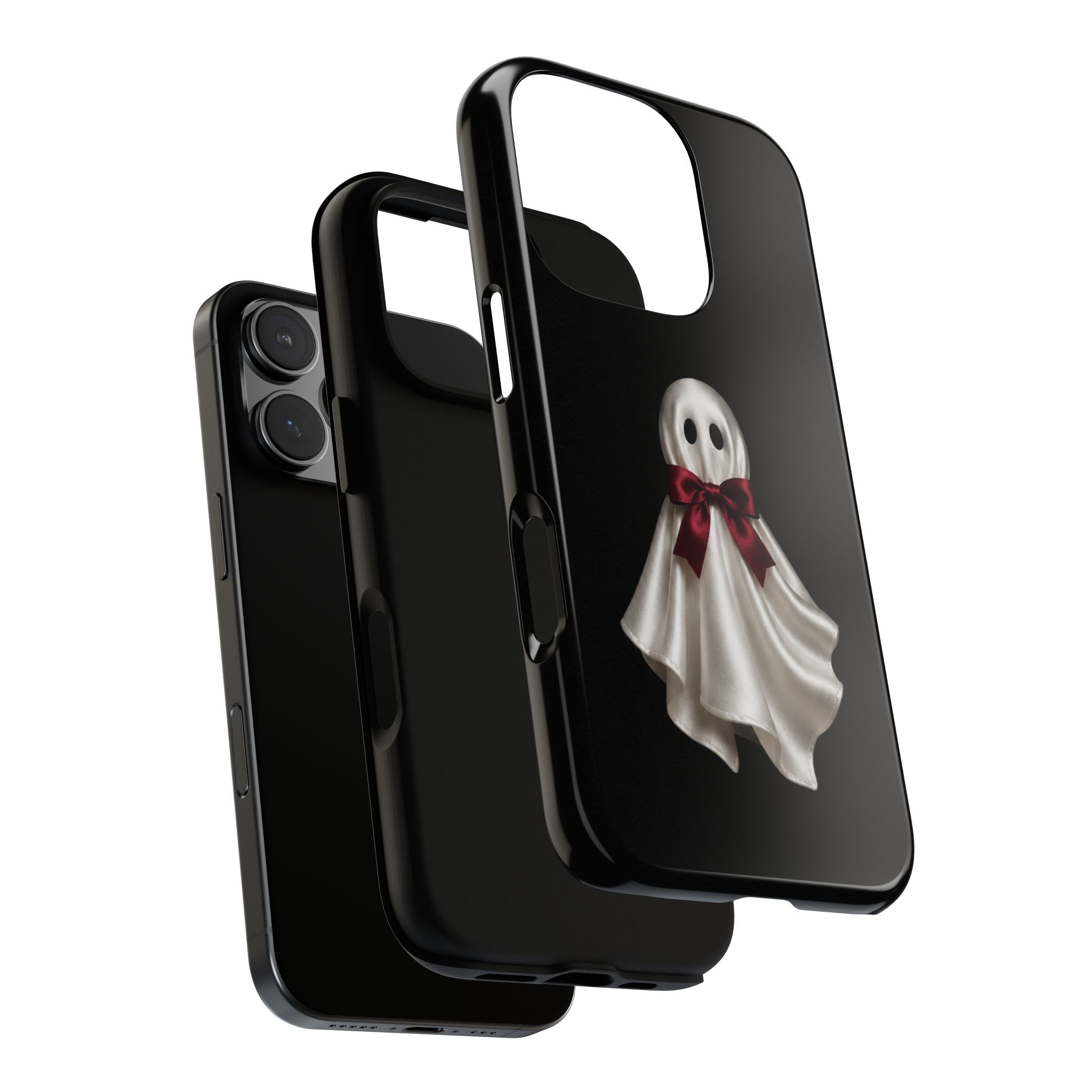 Burgundy Bow Ghost Spooky Phone Case