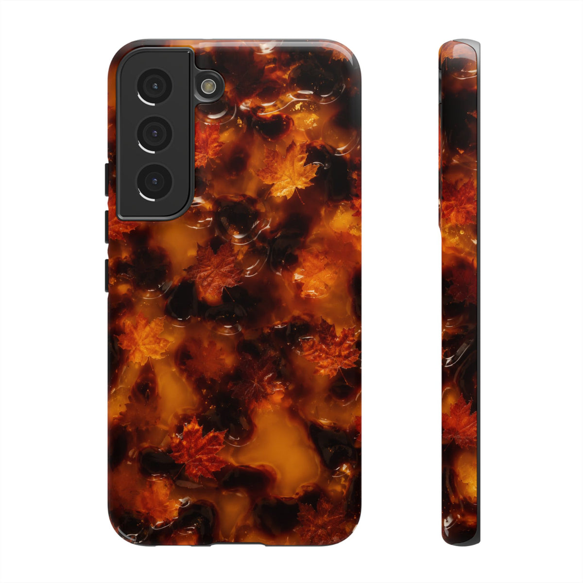 Amber Autumn Maple Leaf Phone Case
