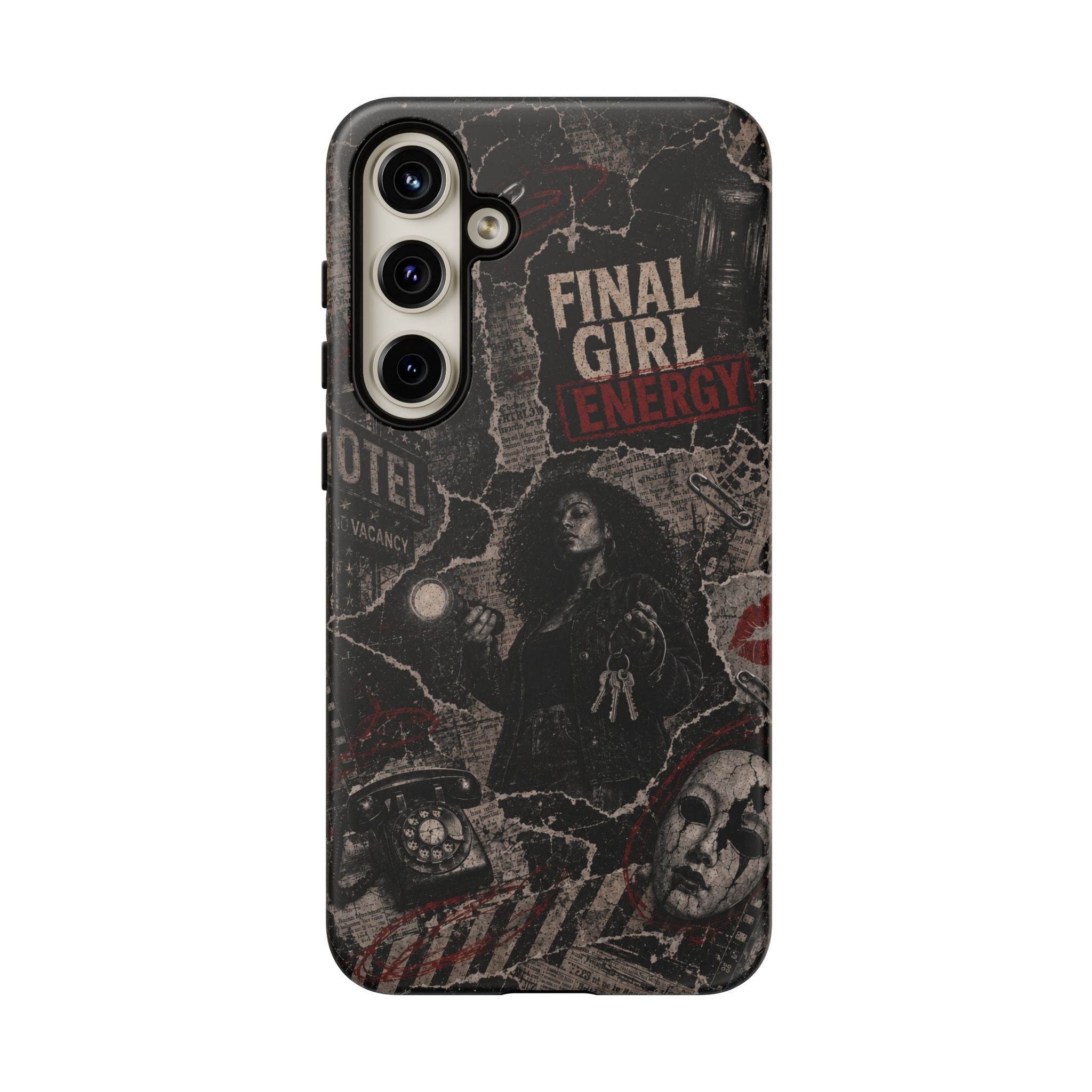 Final Girl Energy Horror Collage Phone Case