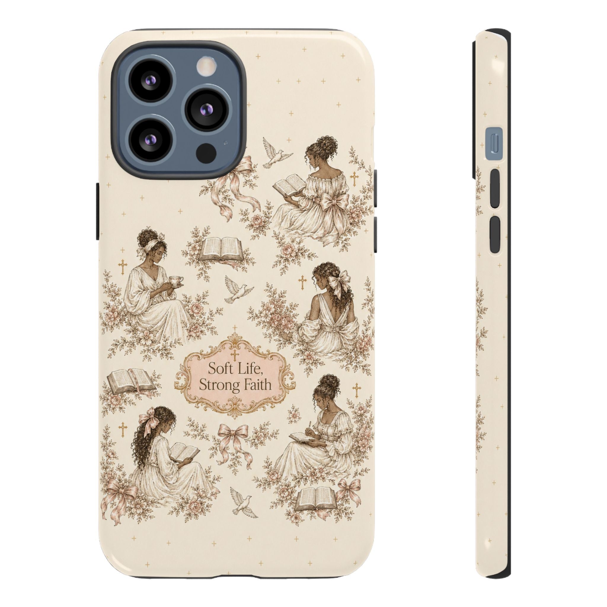 Soft Life, Strong Faith Vintage Christian Phone Case