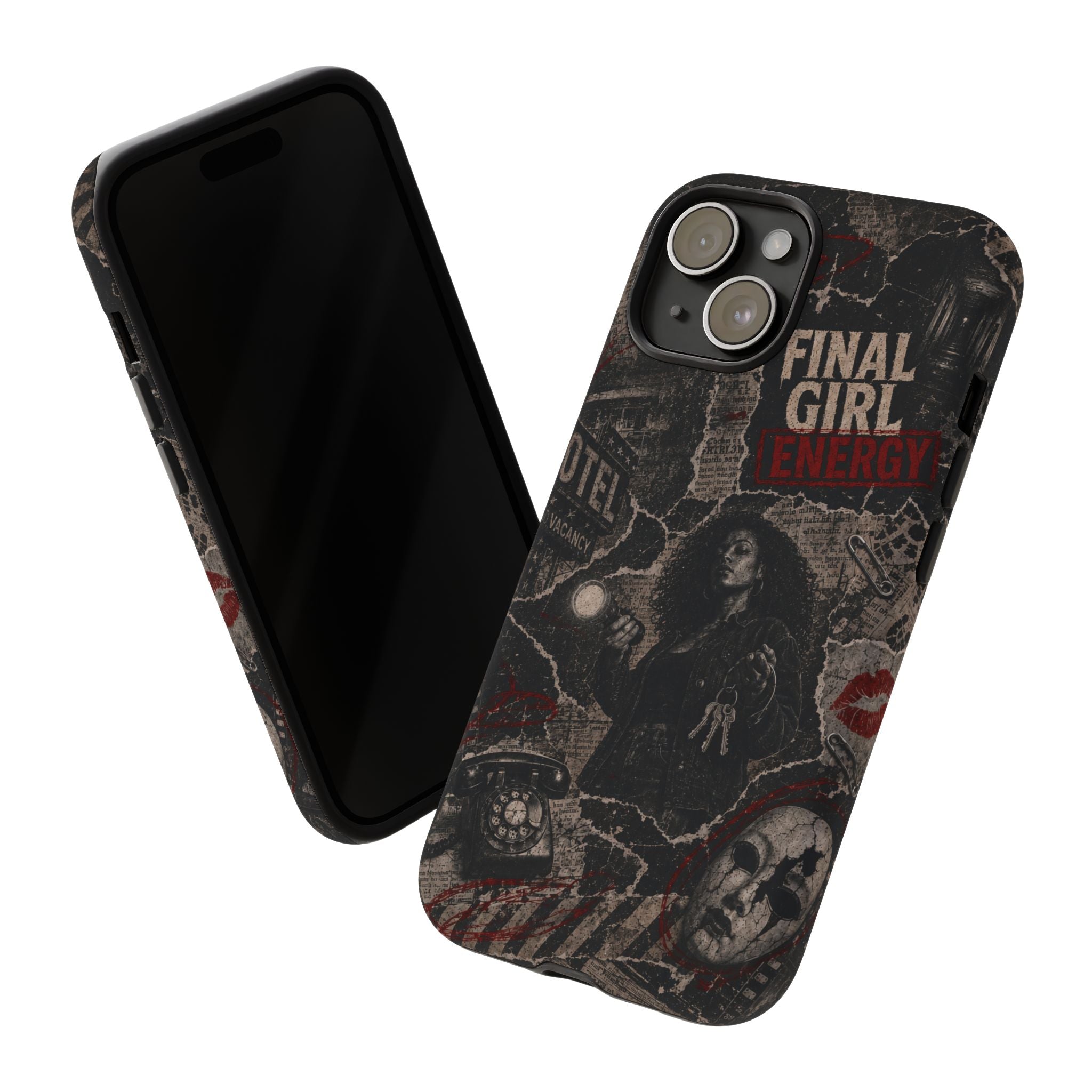 Final Girl Energy Horror Collage Phone Case