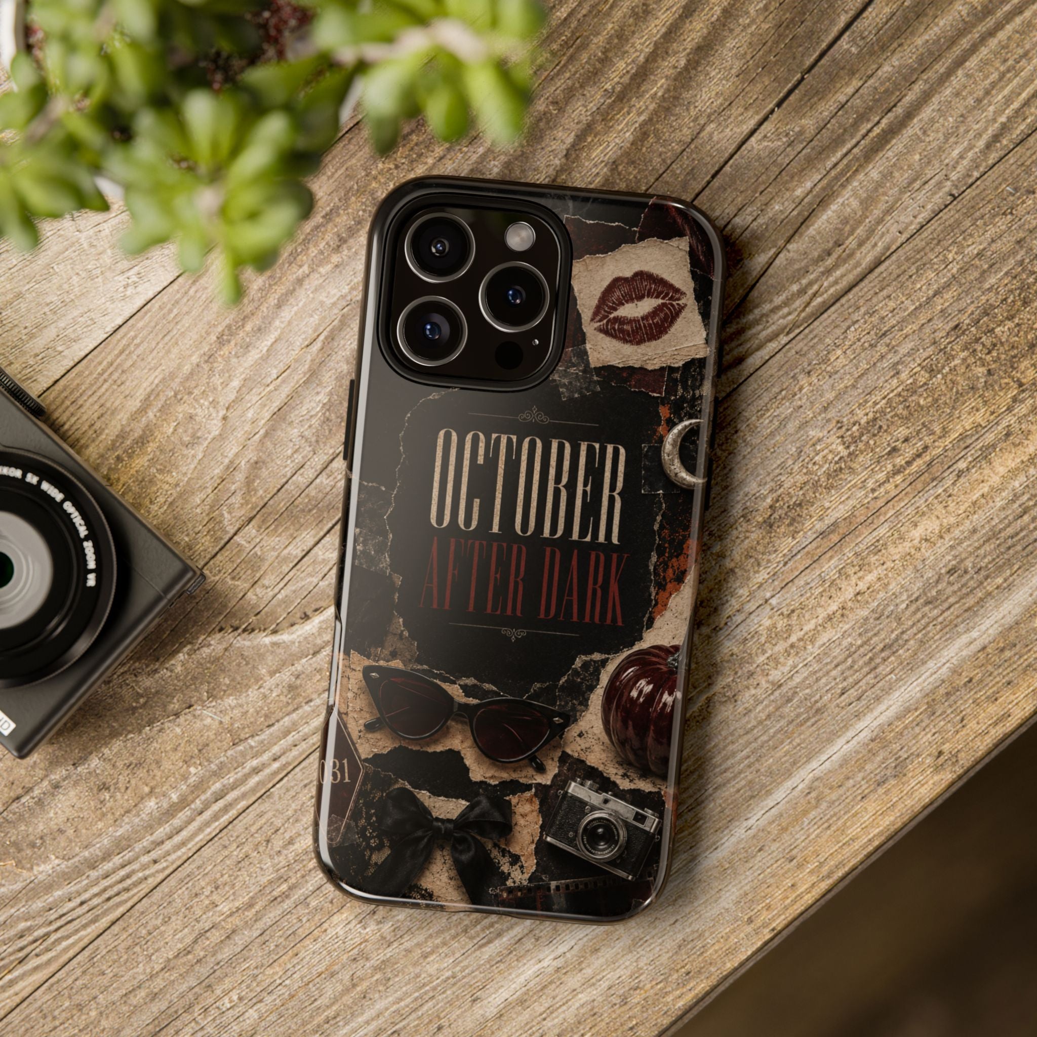 October After Dark Gothic Collage Phone Case