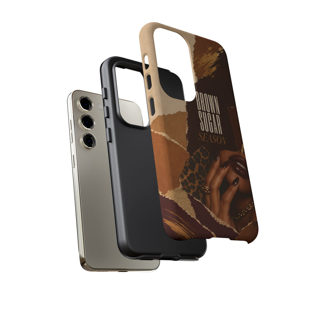 Brown Sugar Season Leopard Collage Phone Case