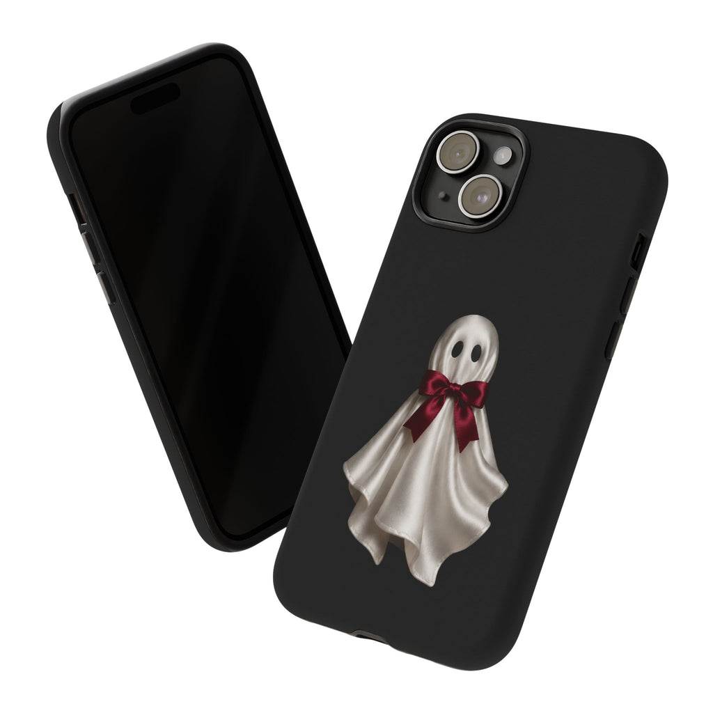 Burgundy Bow Ghost Spooky Phone Case