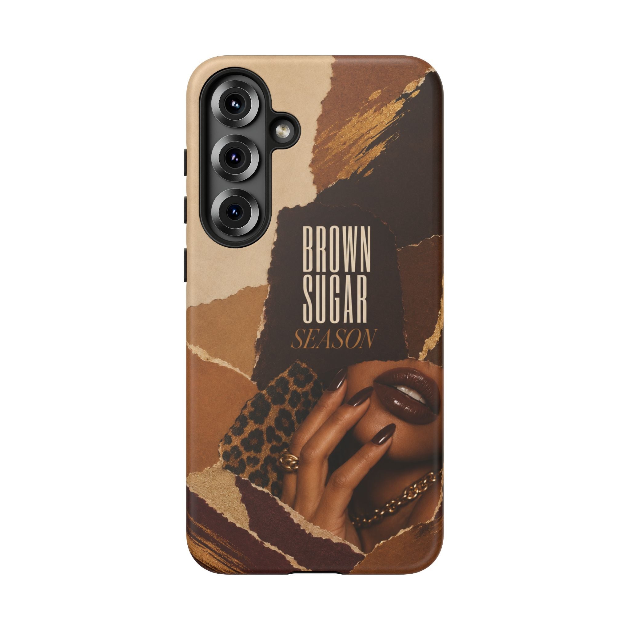 Brown Sugar Season Leopard Collage Phone Case