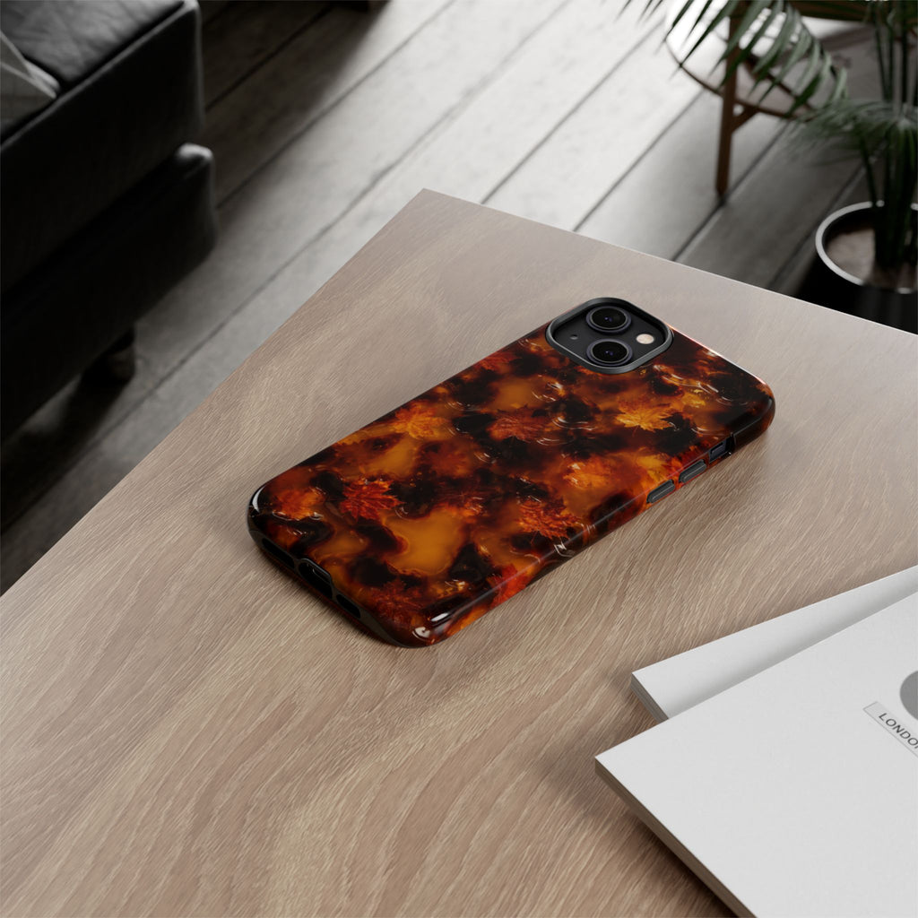 Amber Autumn Maple Leaf Phone Case