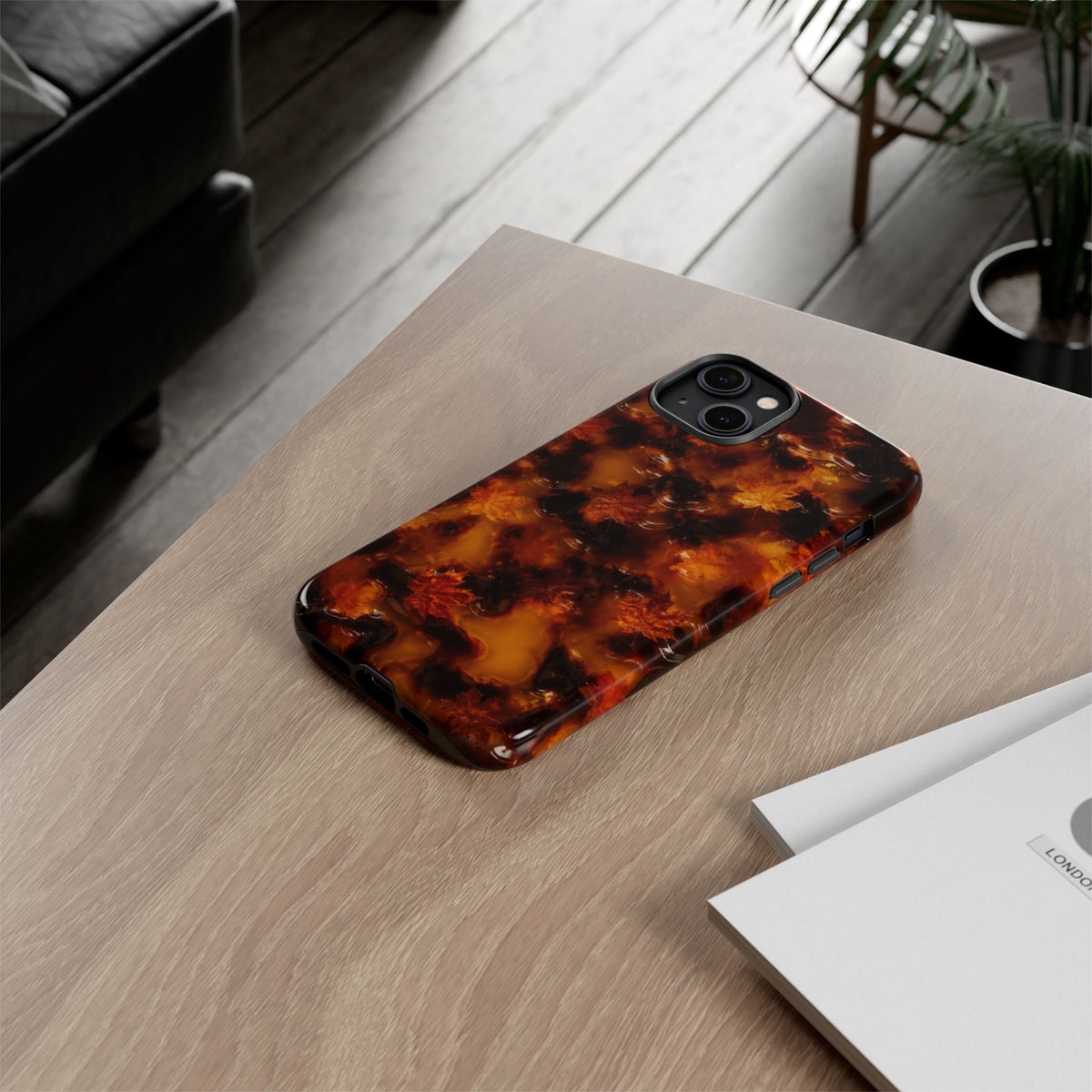 Amber Autumn Maple Leaf Phone Case