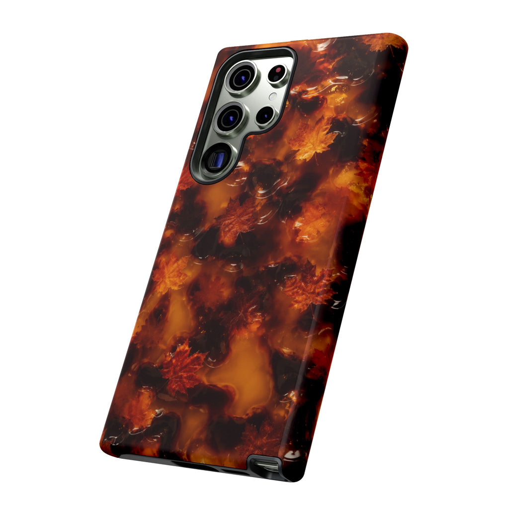 Amber Autumn Maple Leaf Phone Case