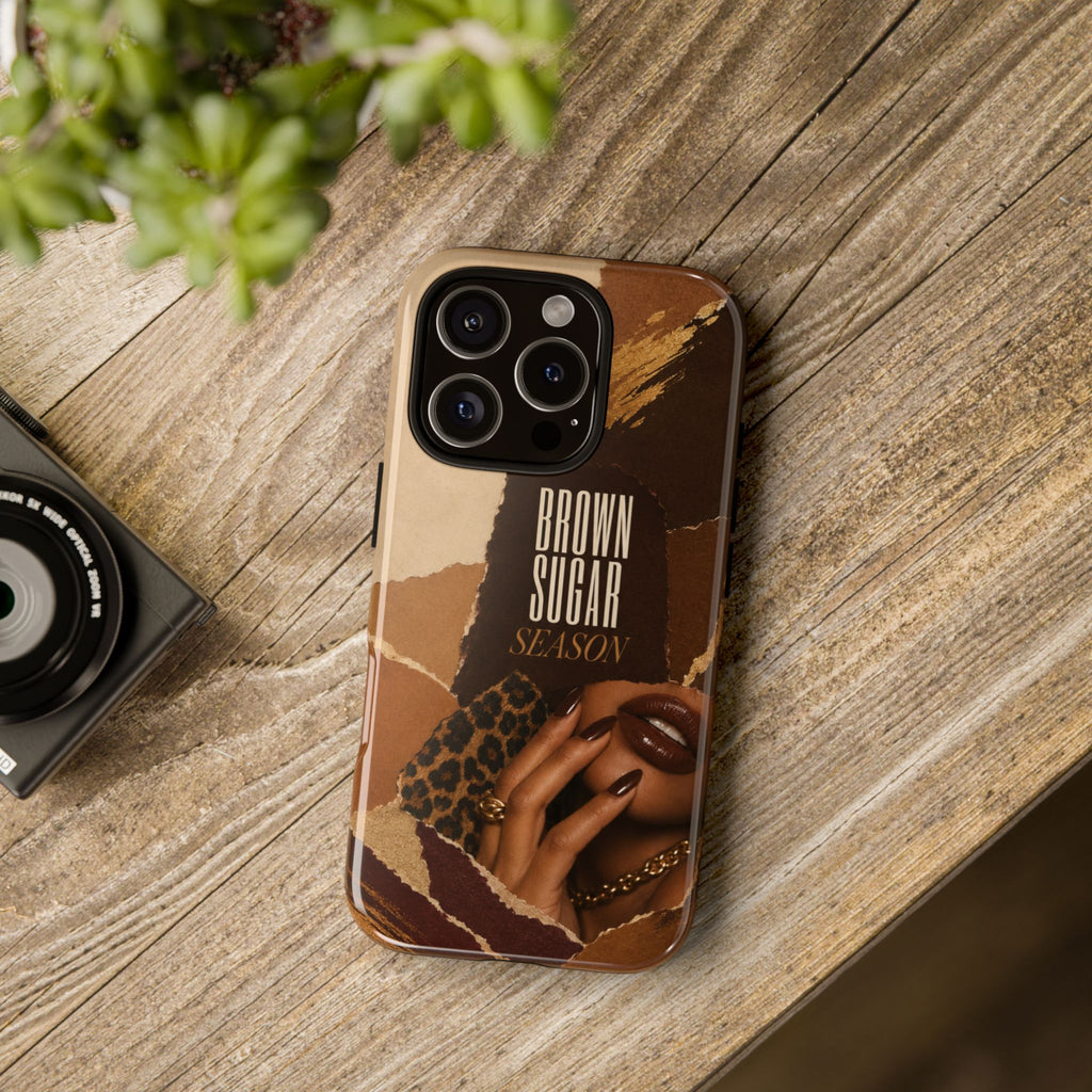 Brown Sugar Season Leopard Collage Phone Case