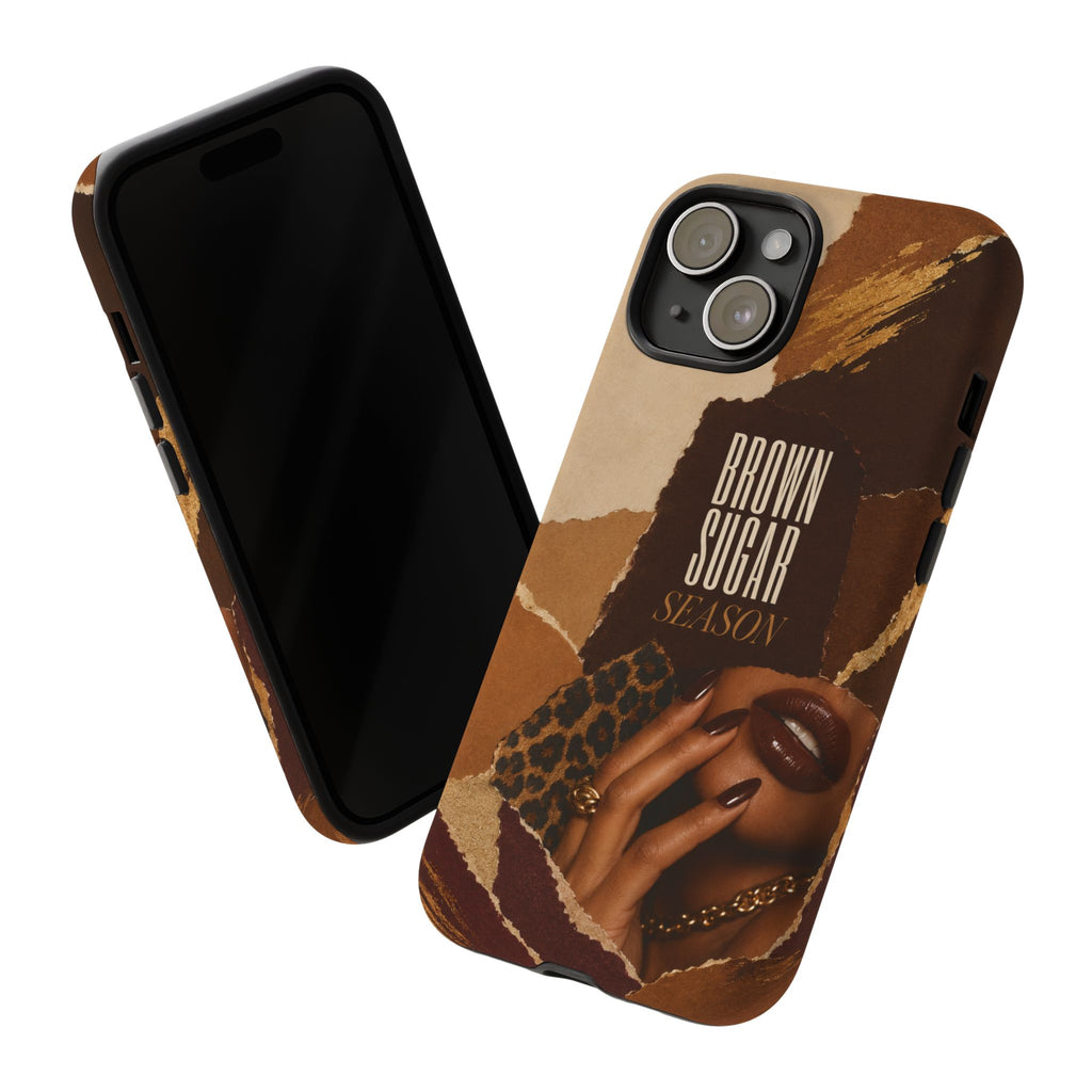 Brown Sugar Season Leopard Collage Phone Case