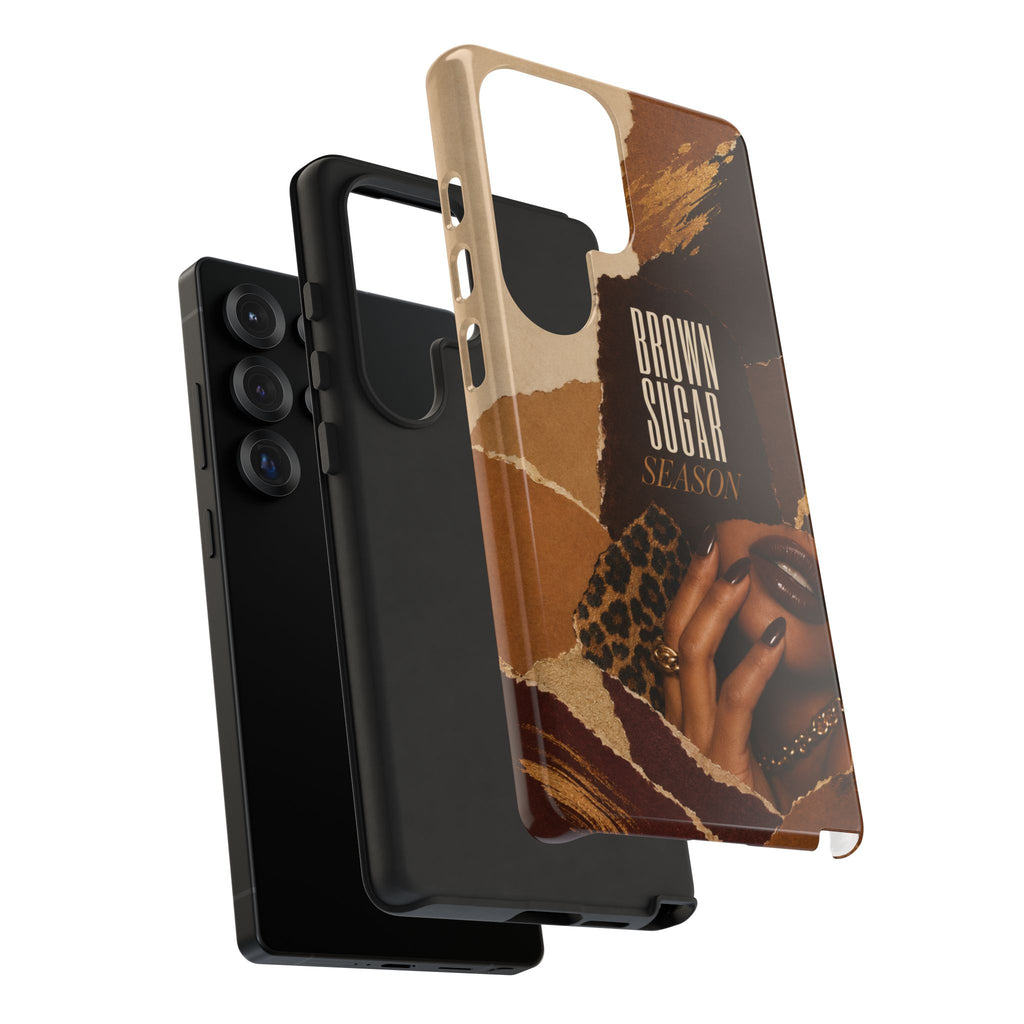 Brown Sugar Season Leopard Collage Phone Case