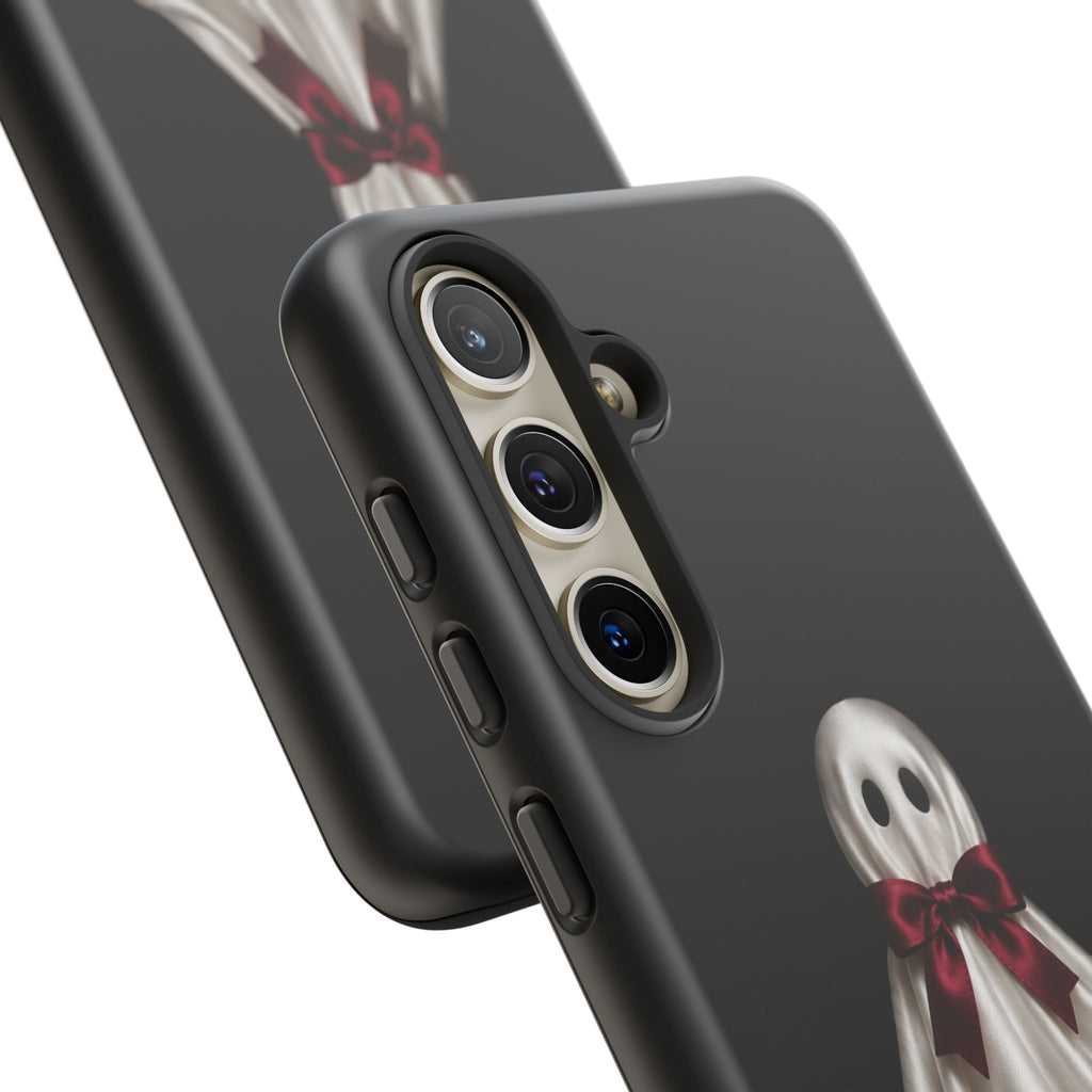 Burgundy Bow Ghost Spooky Phone Case