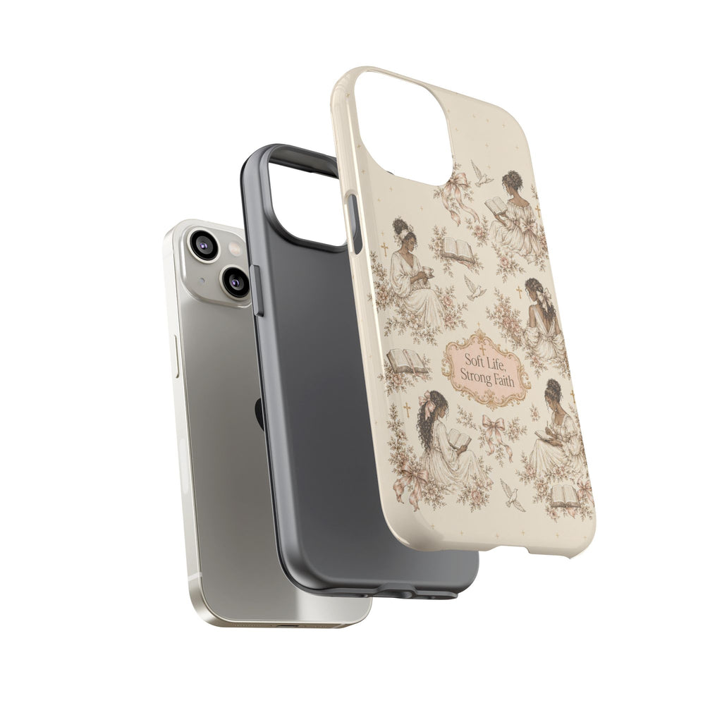 Soft Life, Strong Faith Vintage Christian Phone Case