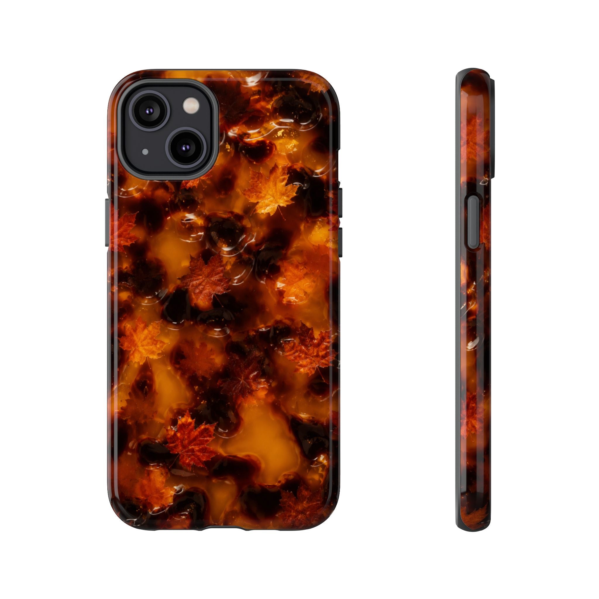 Amber Autumn Maple Leaf Phone Case