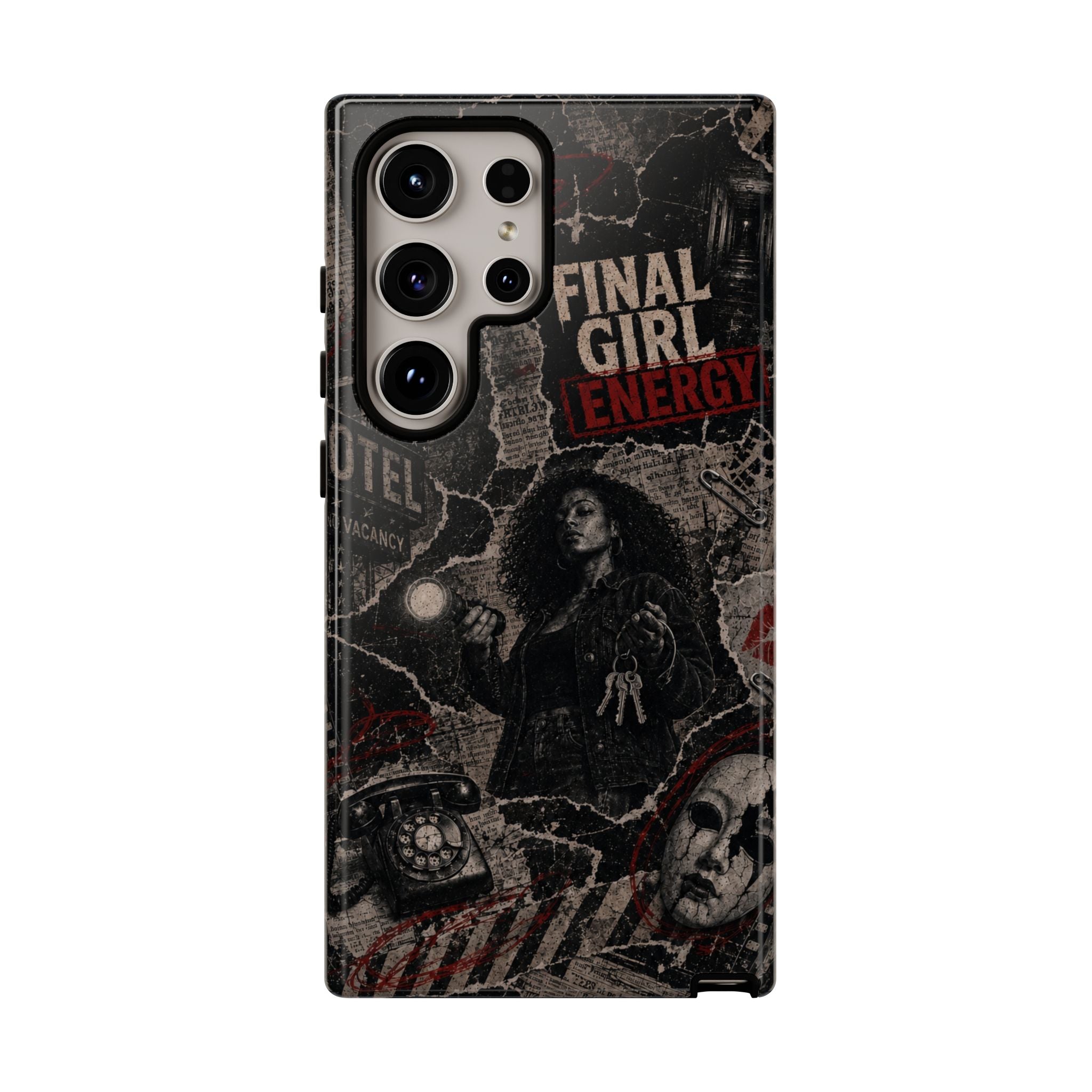 Final Girl Energy Horror Collage Phone Case