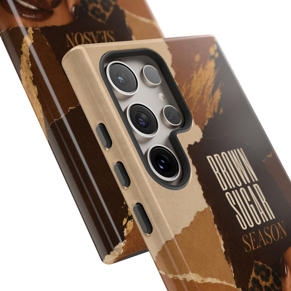Brown Sugar Season Leopard Collage Phone Case
