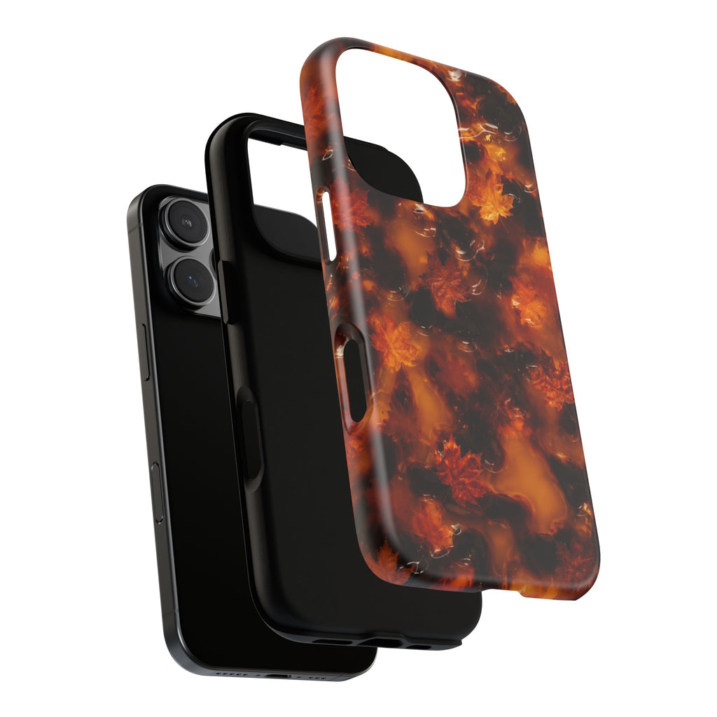 Amber Autumn Maple Leaf Phone Case