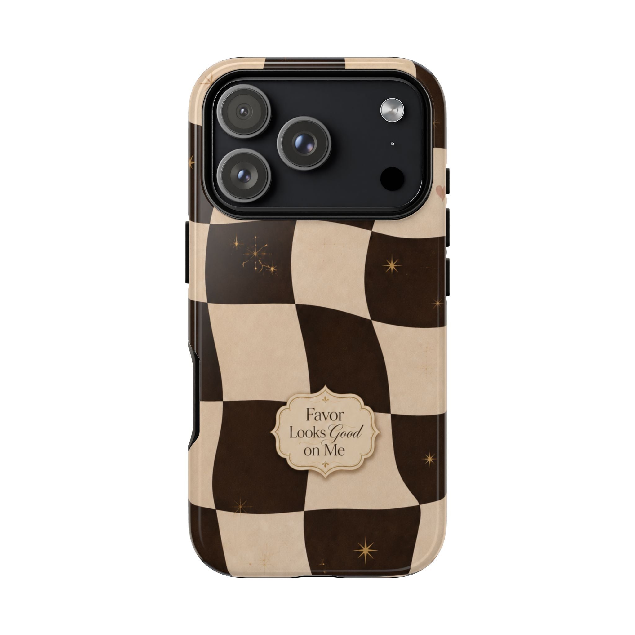 Favor Looks Good on Me Vintage Checkerboard Phone Case