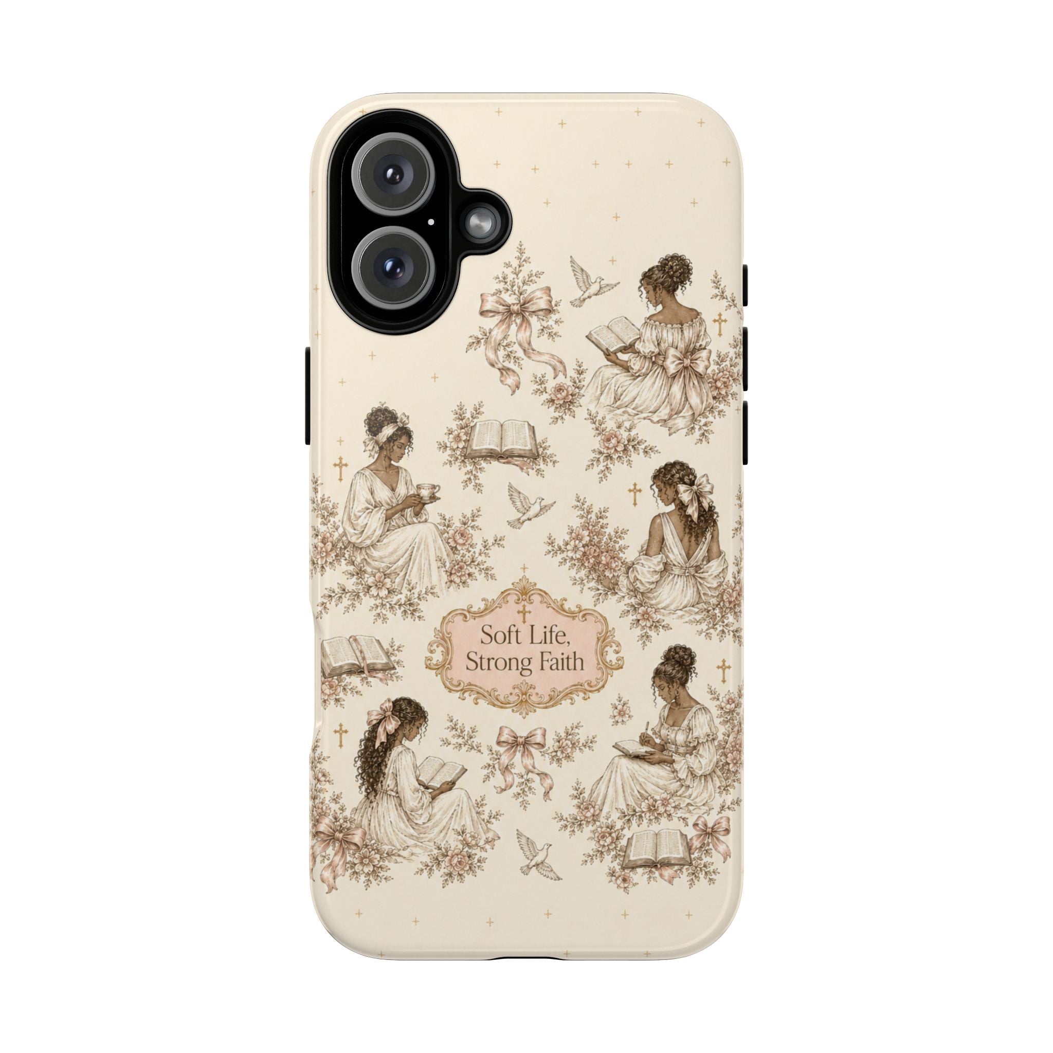 Soft Life, Strong Faith Vintage Christian Phone Case