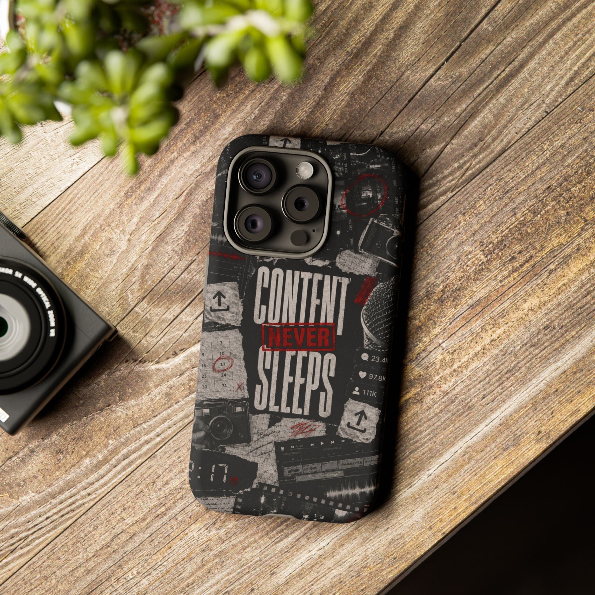 Content Never Sleeps Creator Phone Case