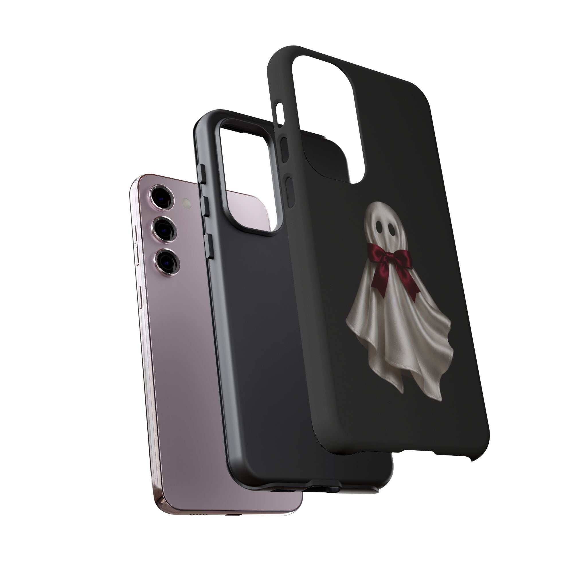 Burgundy Bow Ghost Spooky Phone Case