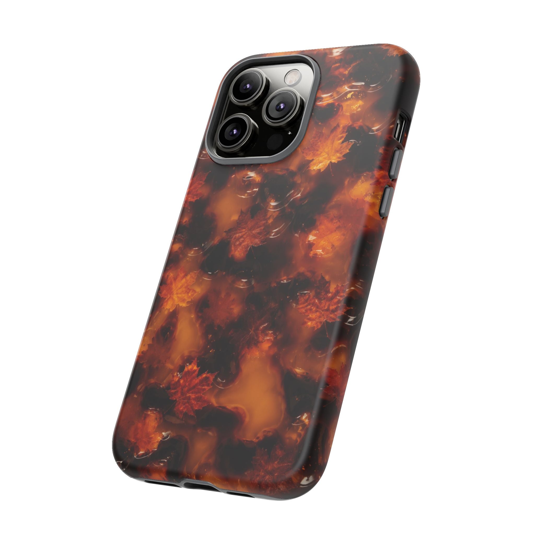 Amber Autumn Maple Leaf Phone Case