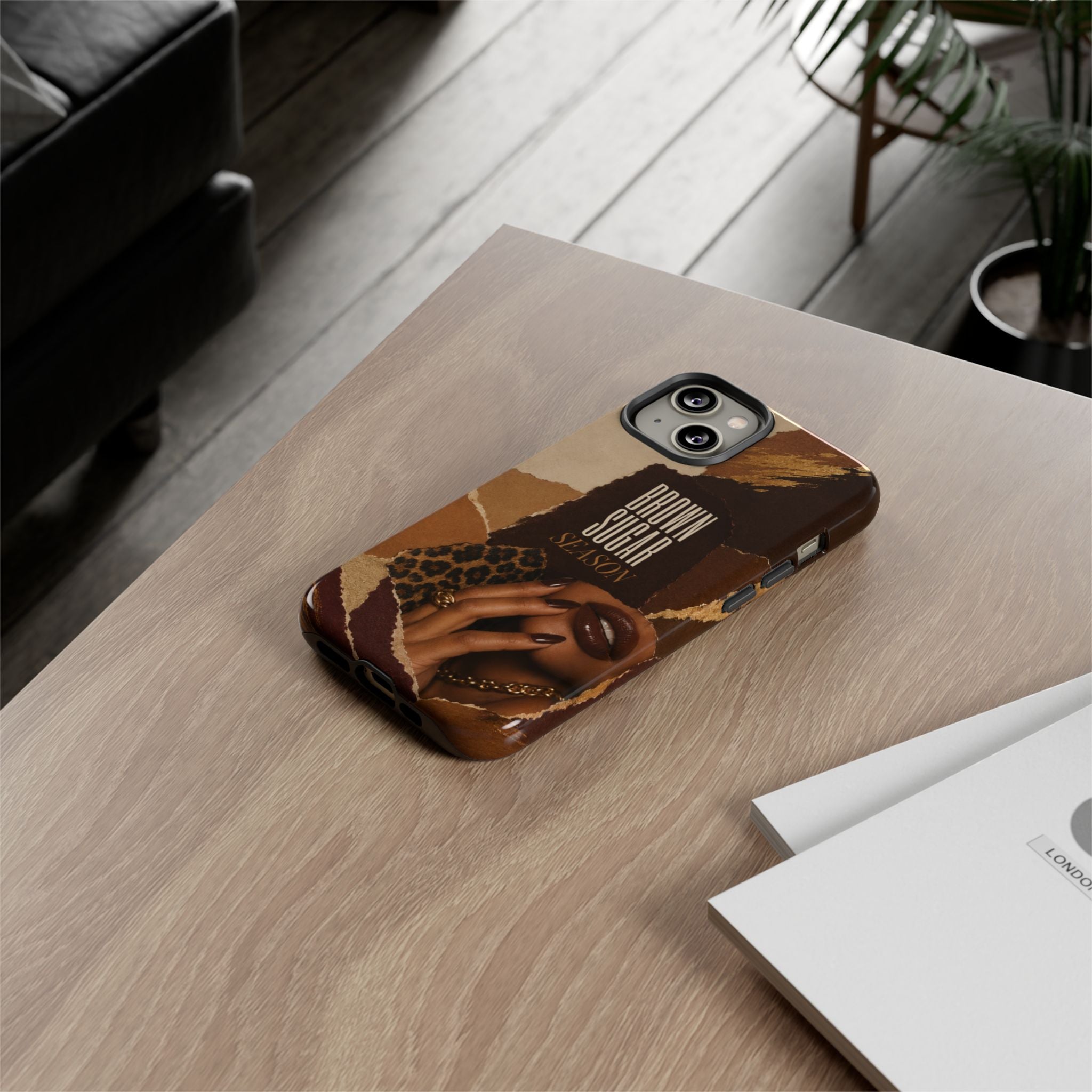 Brown Sugar Season Leopard Collage Phone Case