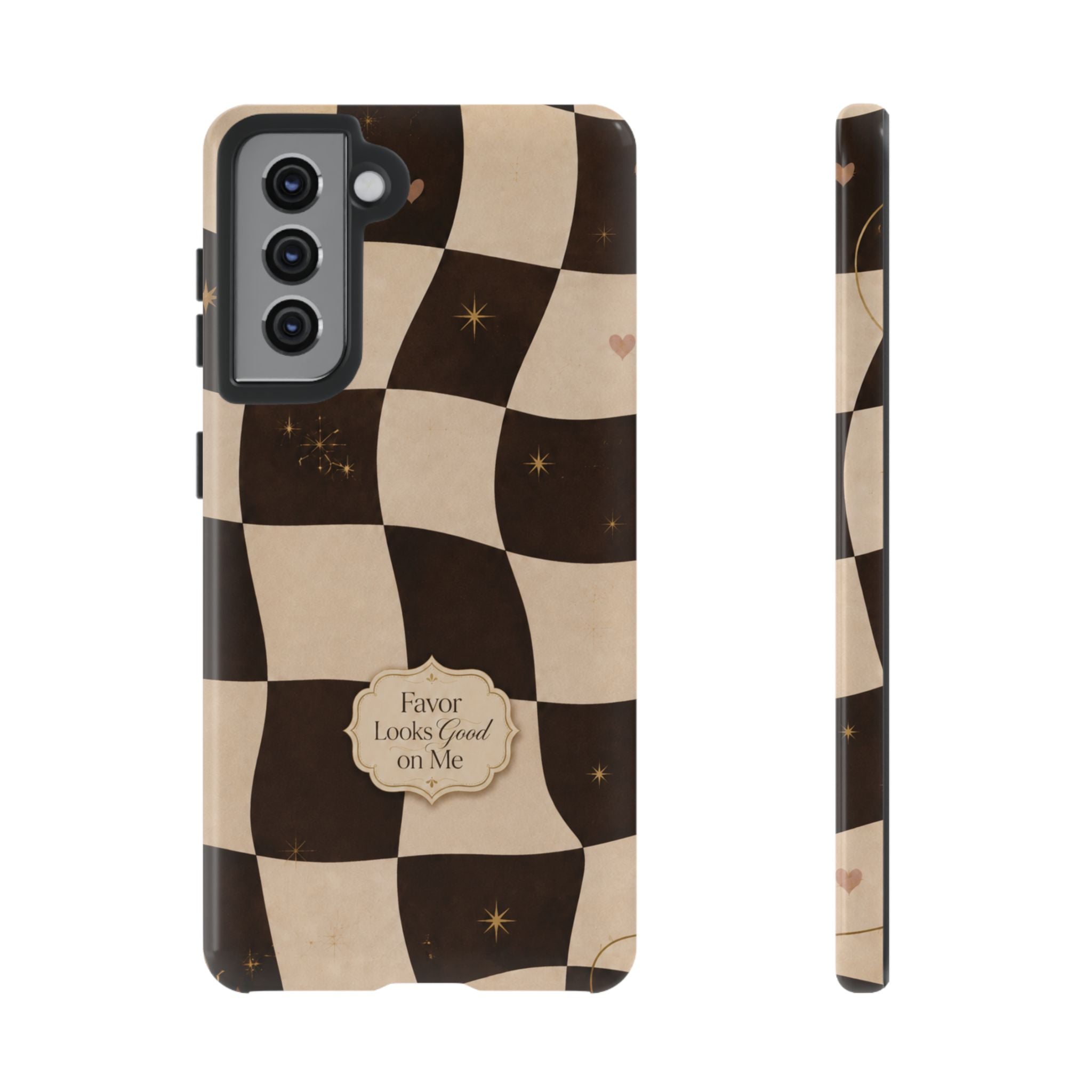 Favor Looks Good on Me Vintage Checkerboard Phone Case